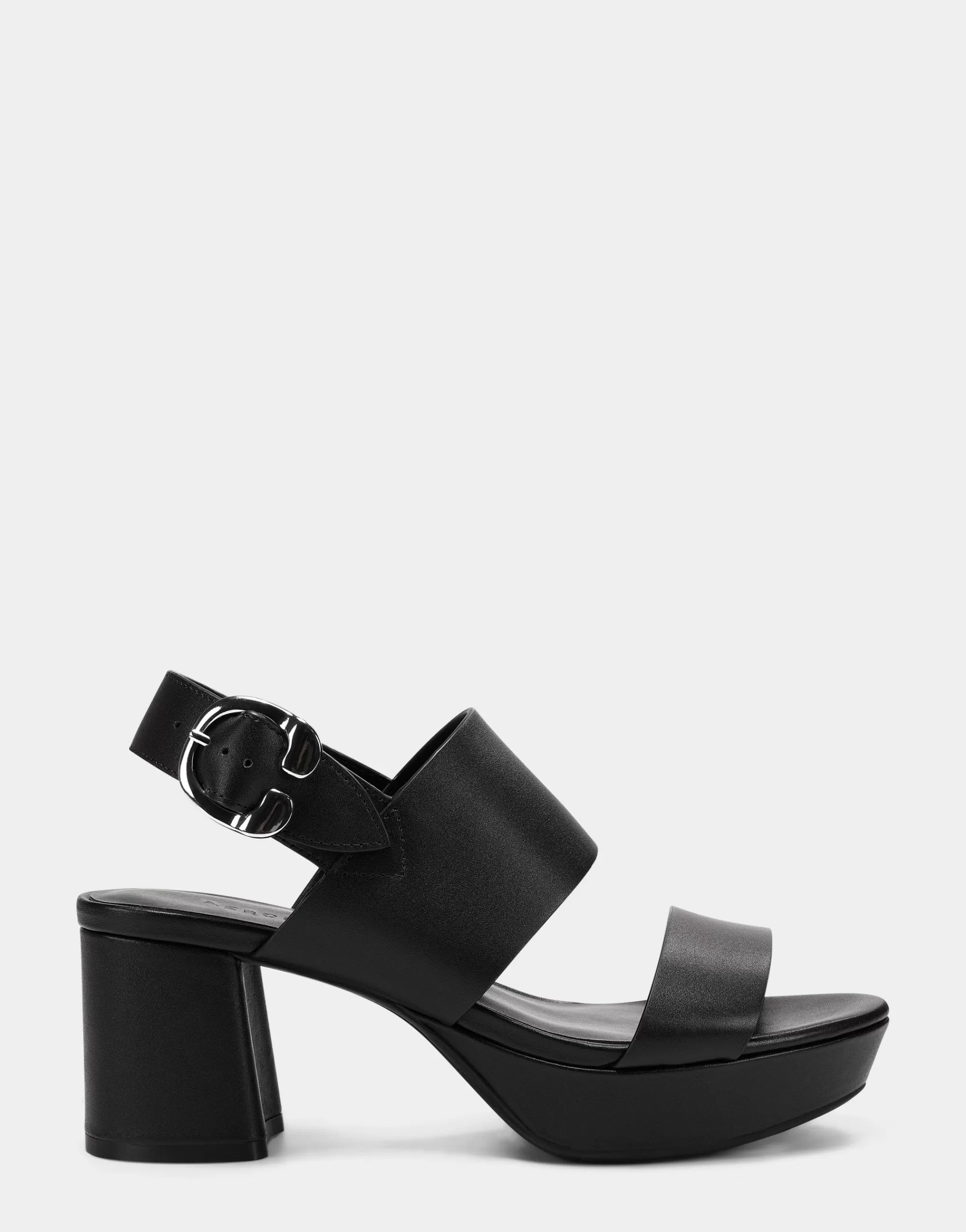 Aerosoles Dress | Wide Width Heels*Comfortable Women's Platform Sandal in Black Leather