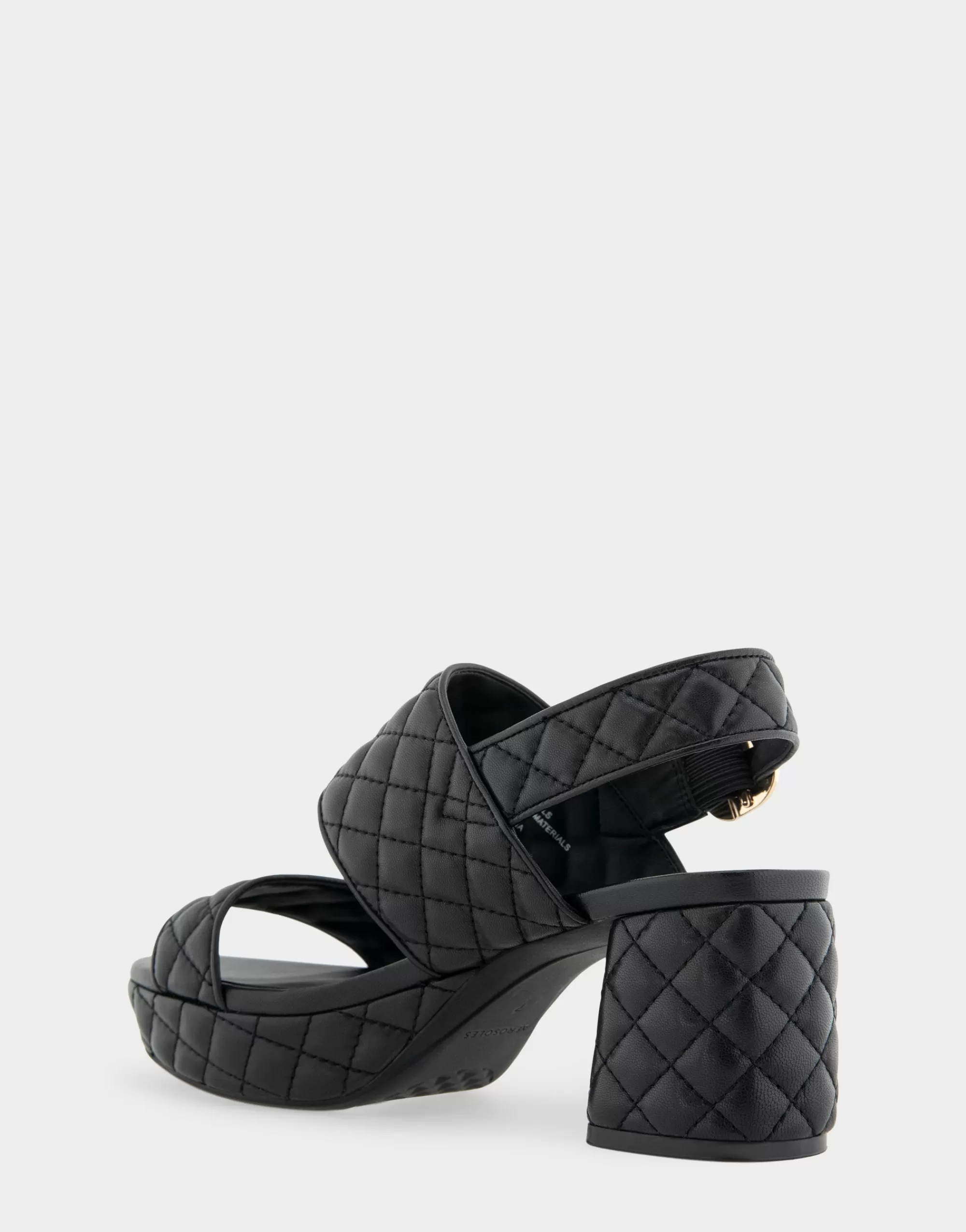 Aerosoles Platforms | Platforms*Comfortable Women's Platform Sandal in Black Quilted Leather Leather