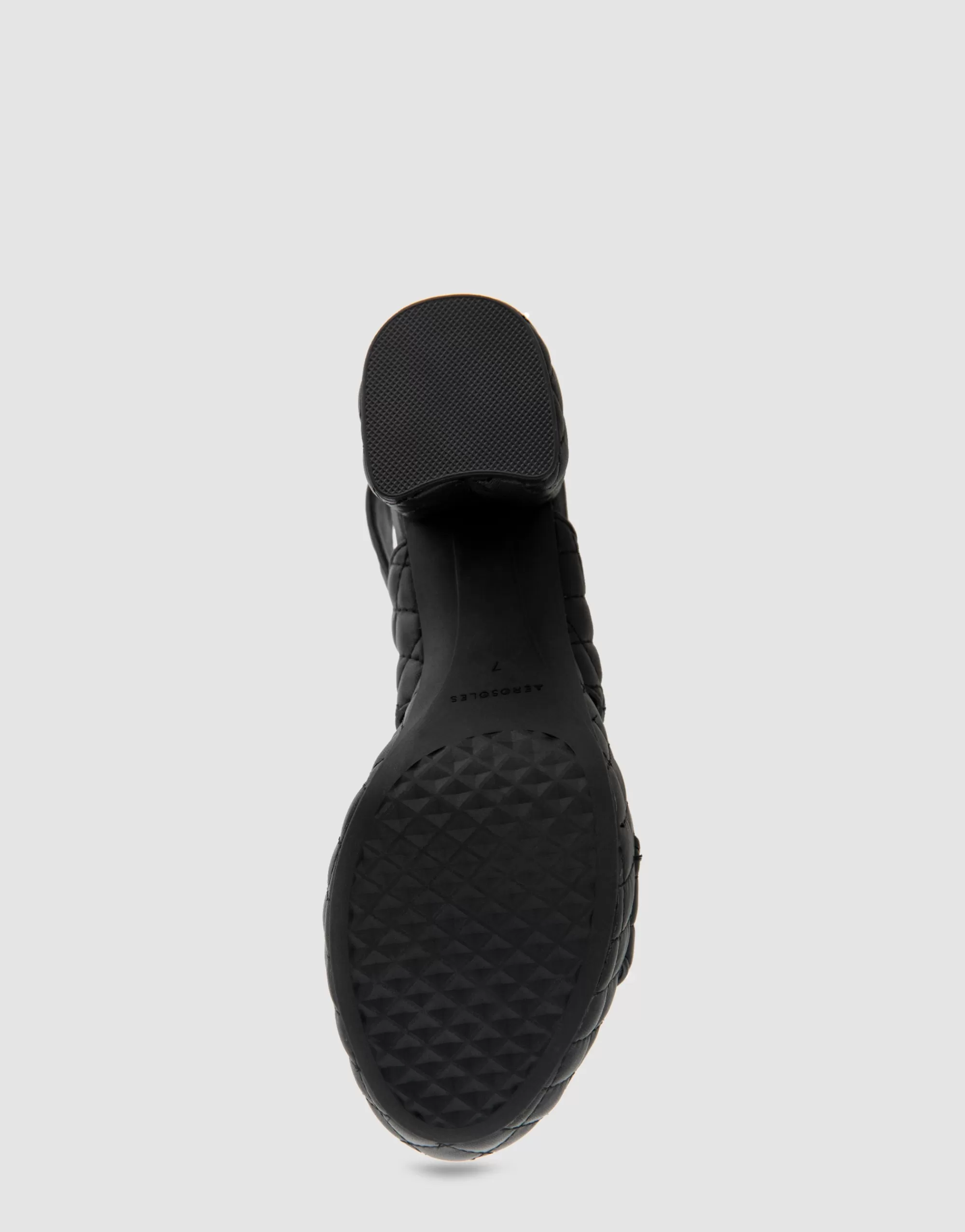 Aerosoles Platforms | Platforms*Comfortable Women's Platform Sandal in Black Quilted Leather Leather