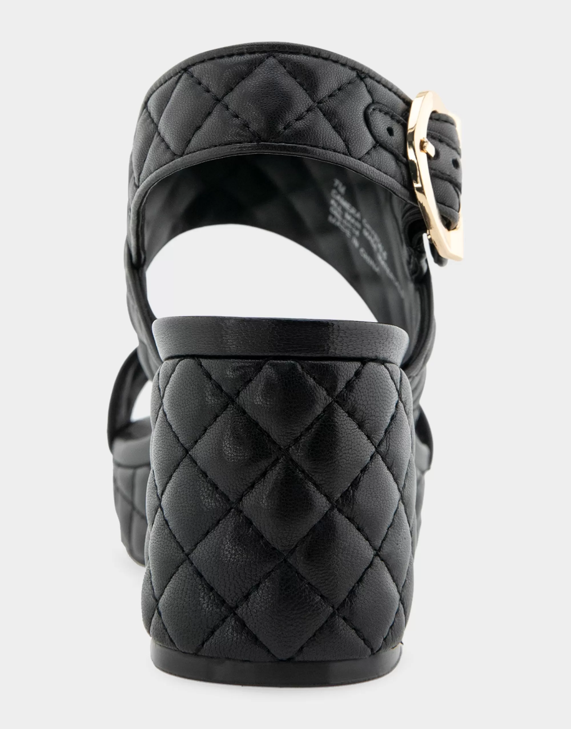 Aerosoles Platforms | Platforms*Comfortable Women's Platform Sandal in Black Quilted Leather Leather