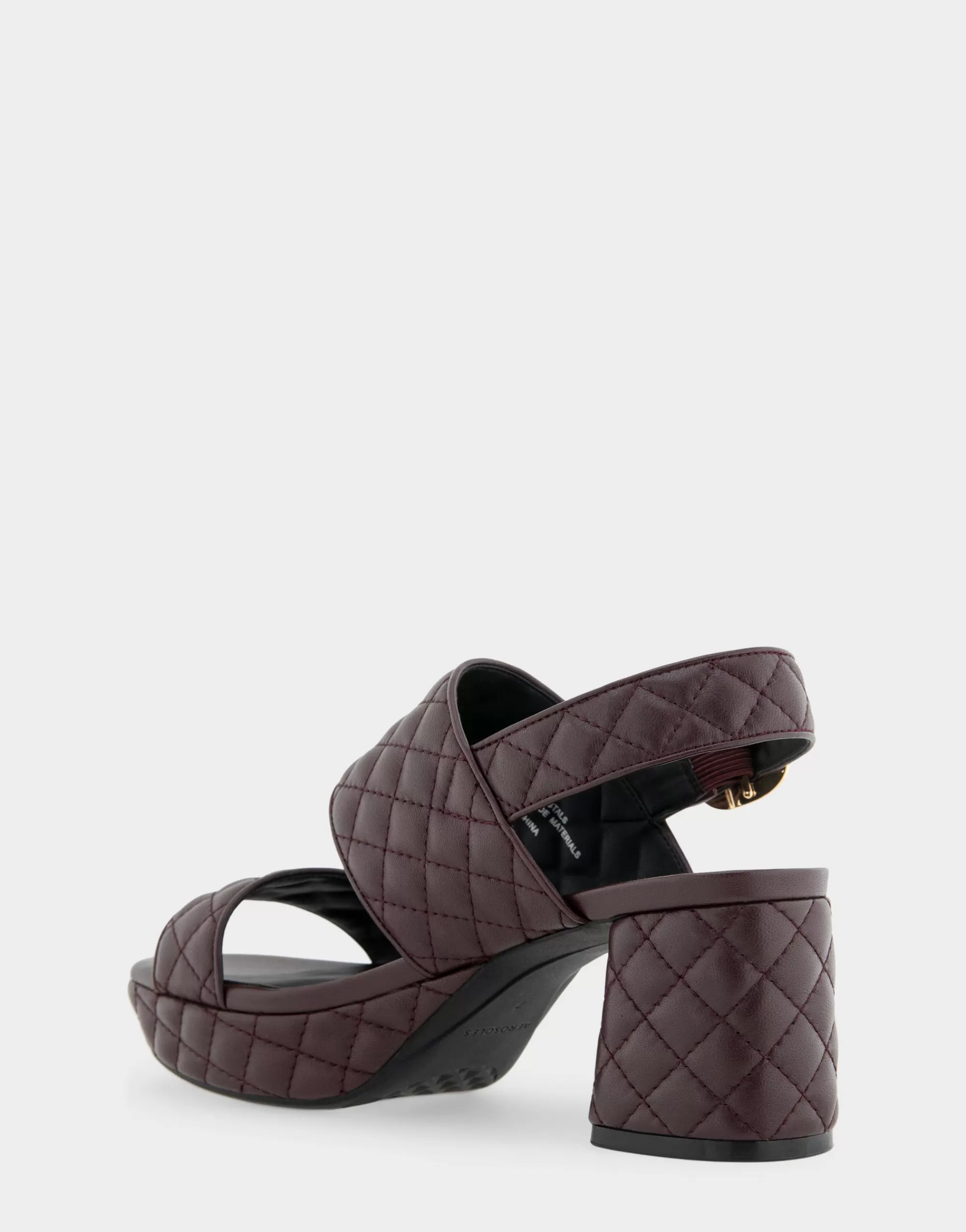Aerosoles Platforms | Platforms*Comfortable Women's Platform Sandal in Deep Aubergine Quilted Leather Leather