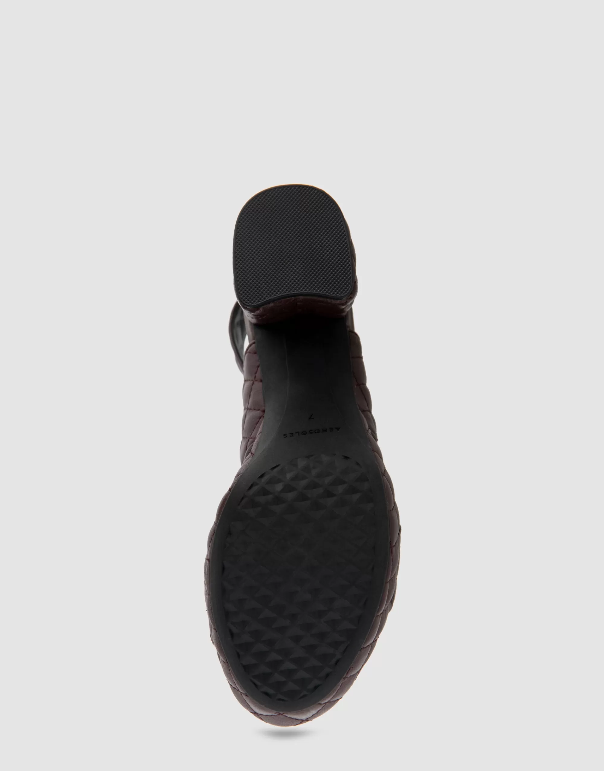 Aerosoles Platforms | Platforms*Comfortable Women's Platform Sandal in Deep Aubergine Quilted Leather Leather