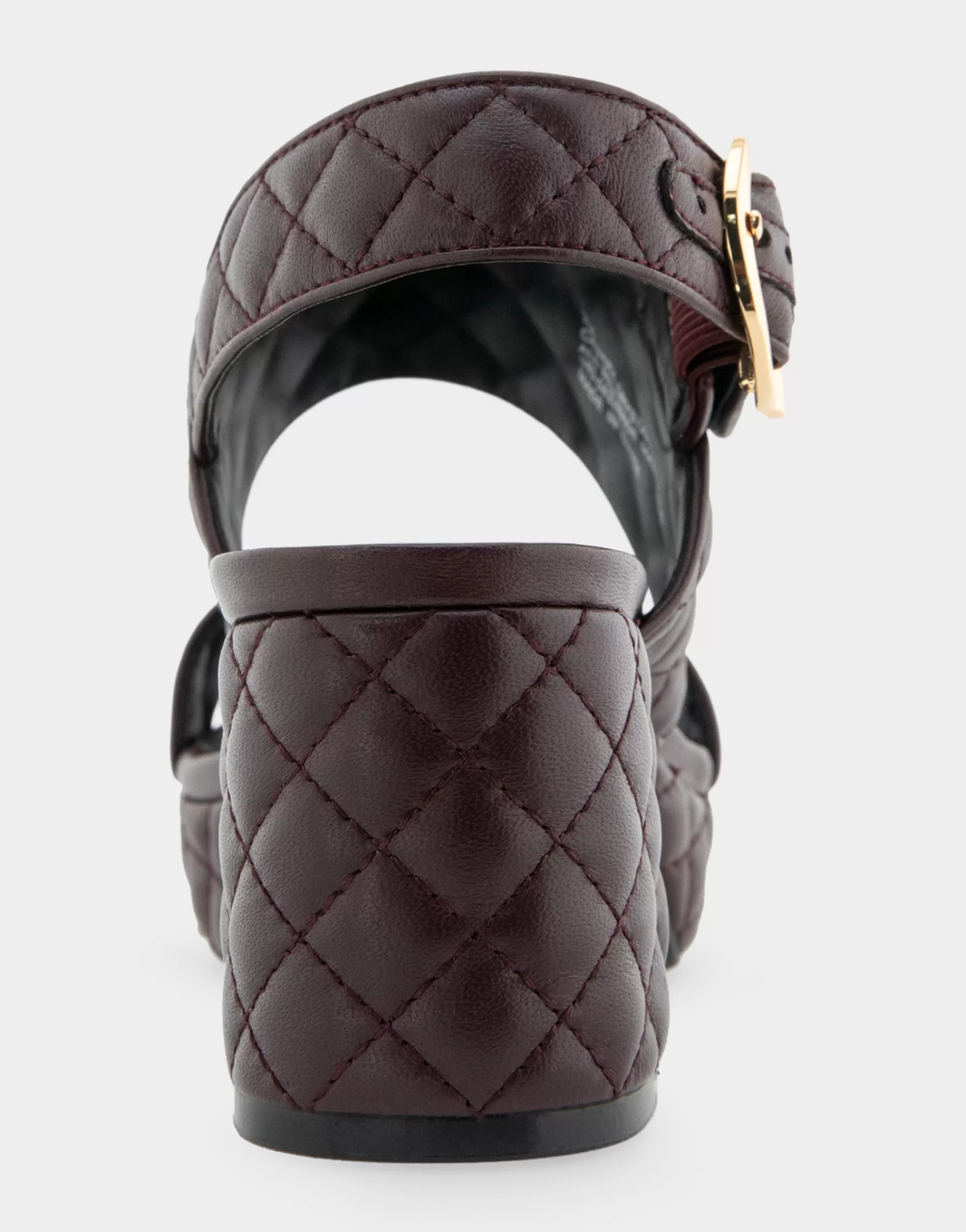 Aerosoles Platforms | Platforms*Comfortable Women's Platform Sandal in Deep Aubergine Quilted Leather Leather