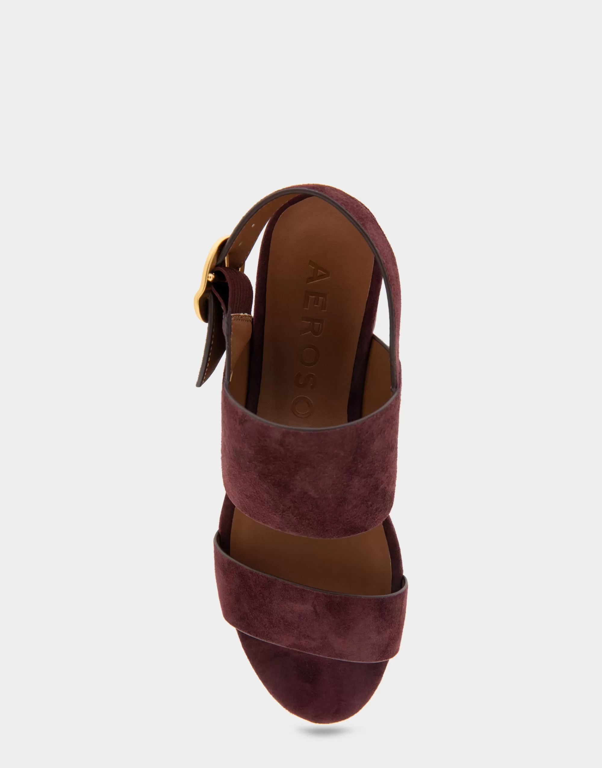 Aerosoles Platforms | Platforms*Comfortable Women's Platform Sandal in Deep Aubergine Suede Suede
