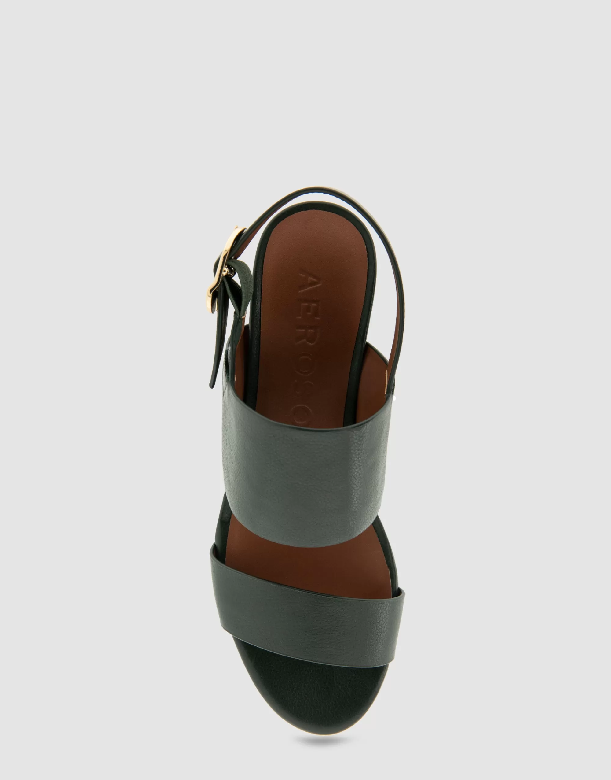 Aerosoles Platforms | Platforms*Comfortable Women's Platform Sandal in Fir Green Leather Leather