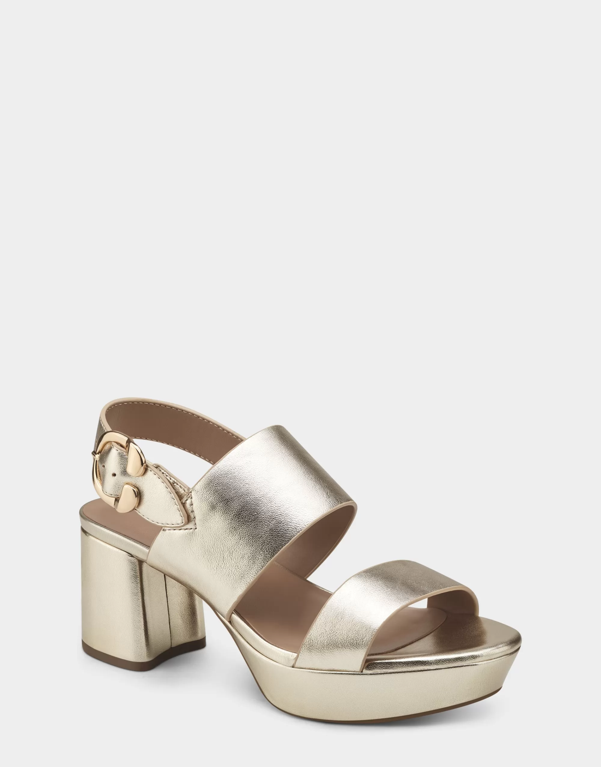 Aerosoles Dress | Platforms*Comfortable Women's Platform Sandal in Gold Metallic Leather