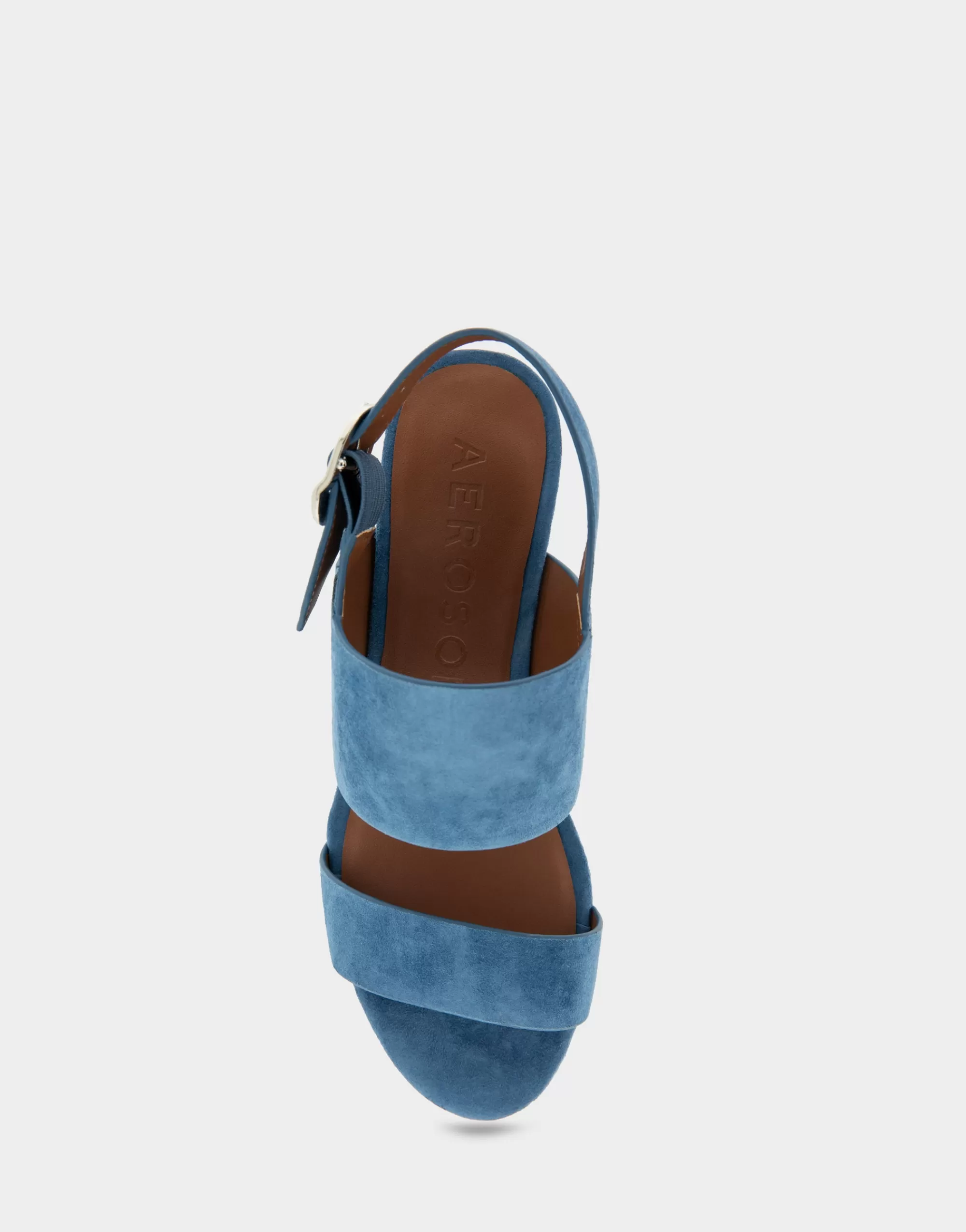 Aerosoles Platforms | Platforms*Comfortable Women's Platform Sandal in Indigo Suede Suede