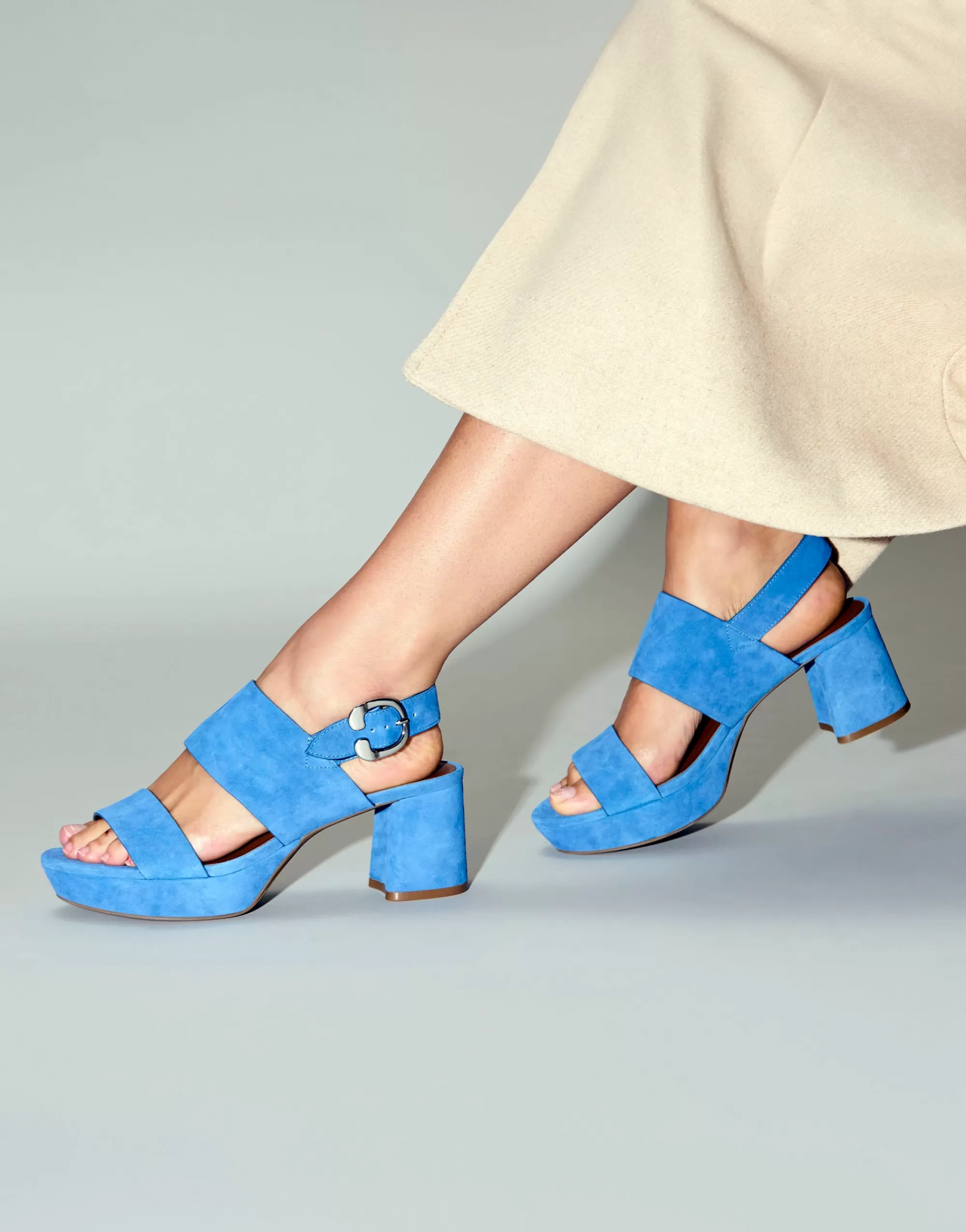 Aerosoles Platforms | Platforms*Comfortable Women's Platform Sandal in Indigo Suede Suede