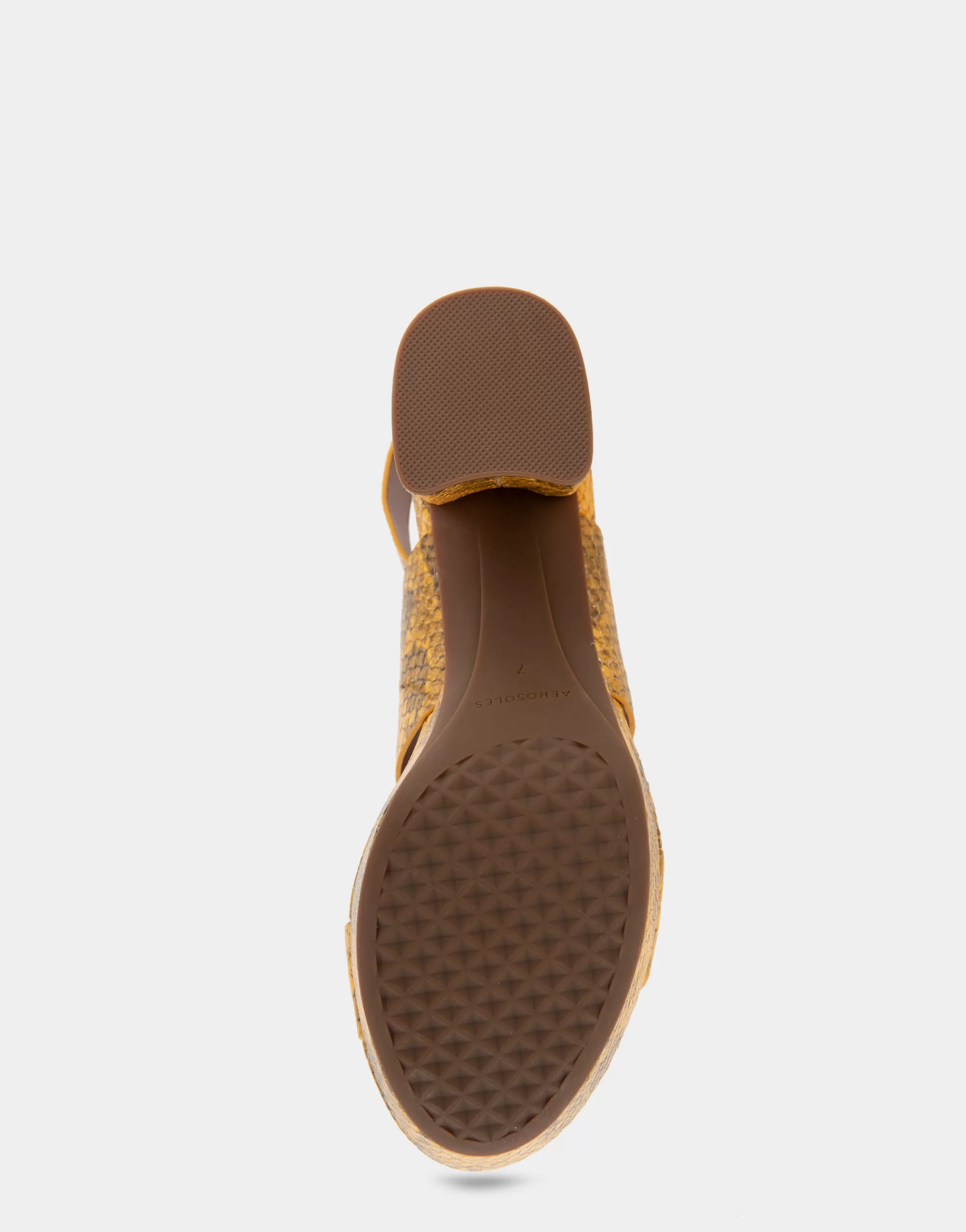 Aerosoles Platforms | Platforms*Comfortable Women's Platform Sandal in Marigold Snake Print Leather Leather