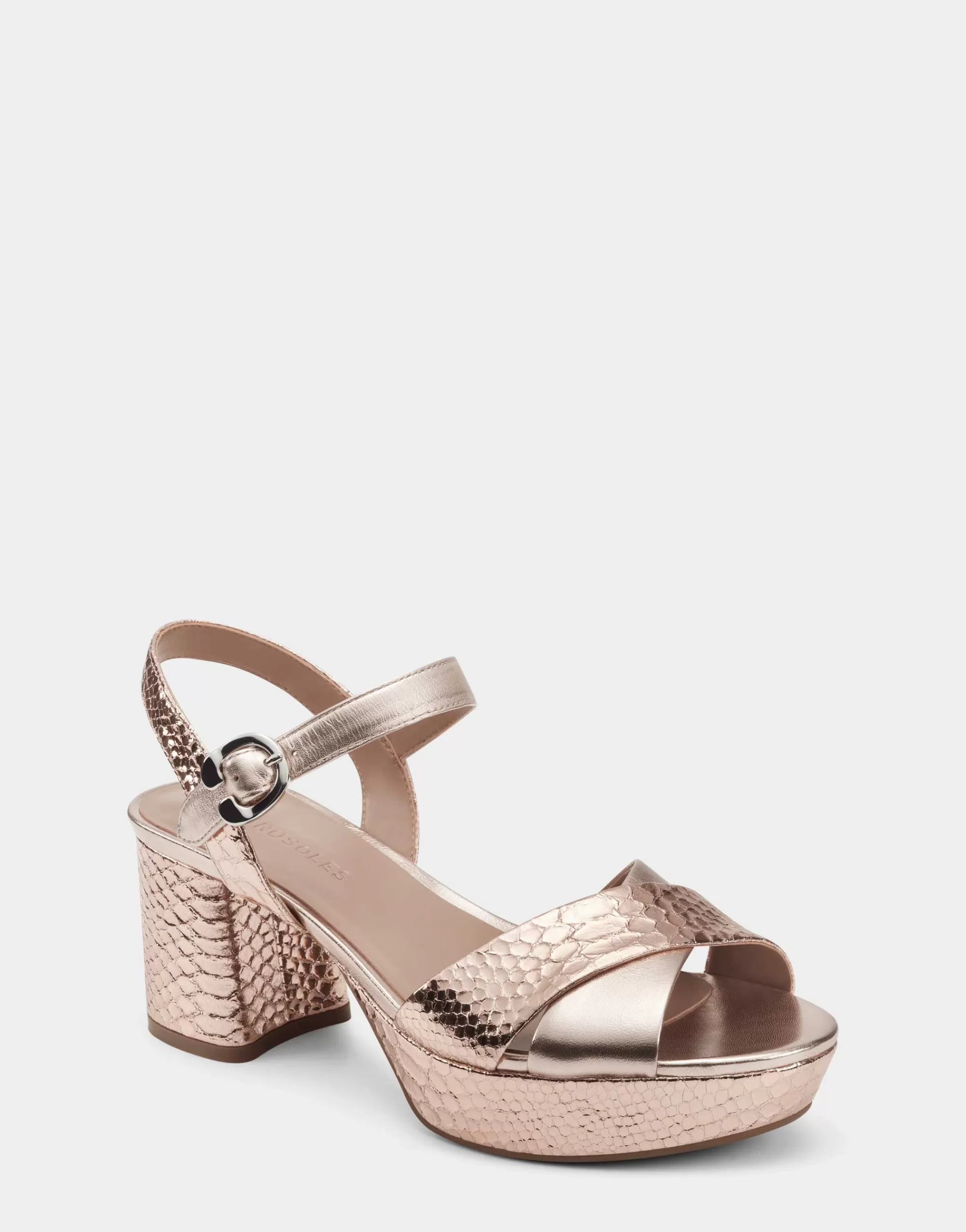 Aerosoles Platforms | Dress*Comfortable Women's Platform Sandal in Rose Gold Genuine Leather