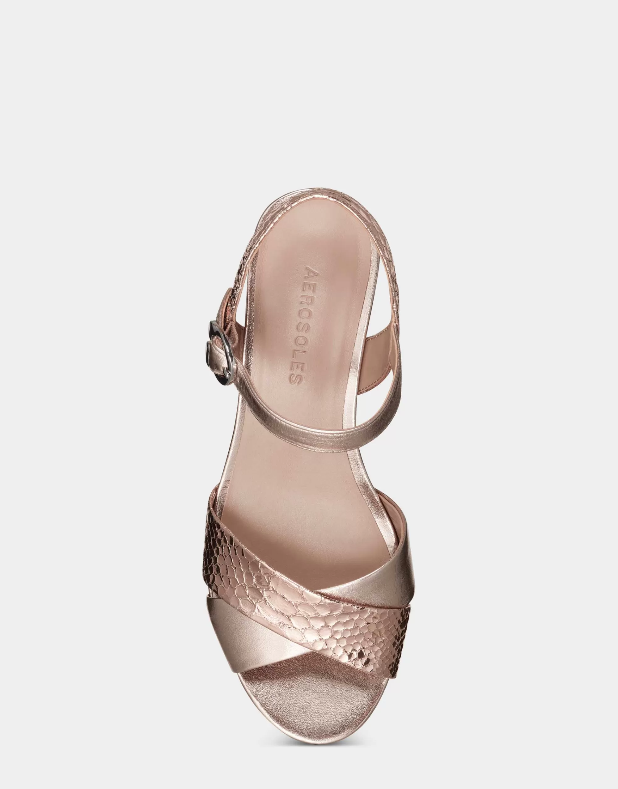 Aerosoles Platforms | Dress*Comfortable Women's Platform Sandal in Rose Gold Genuine Leather