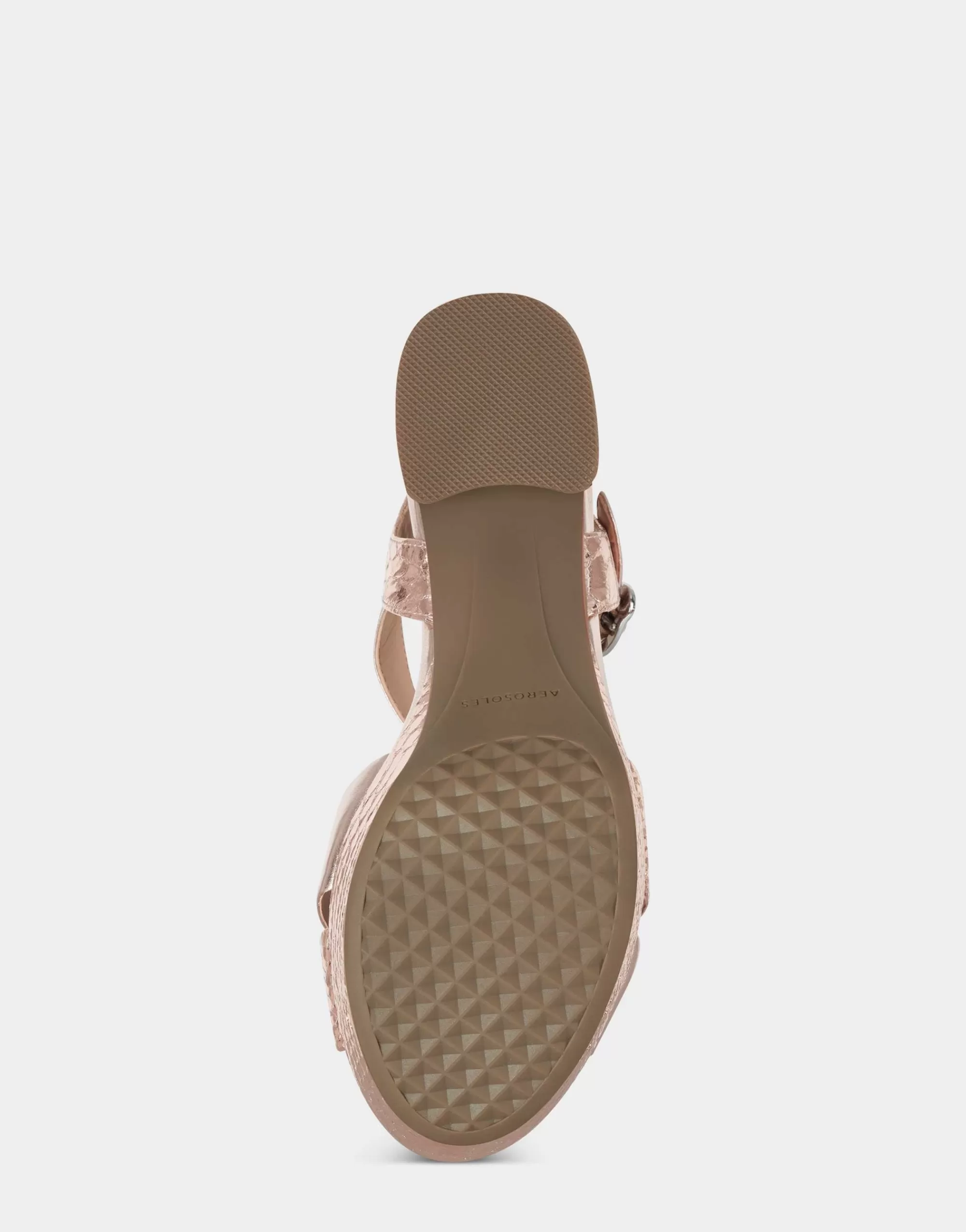 Aerosoles Platforms | Dress*Comfortable Women's Platform Sandal in Rose Gold Genuine Leather