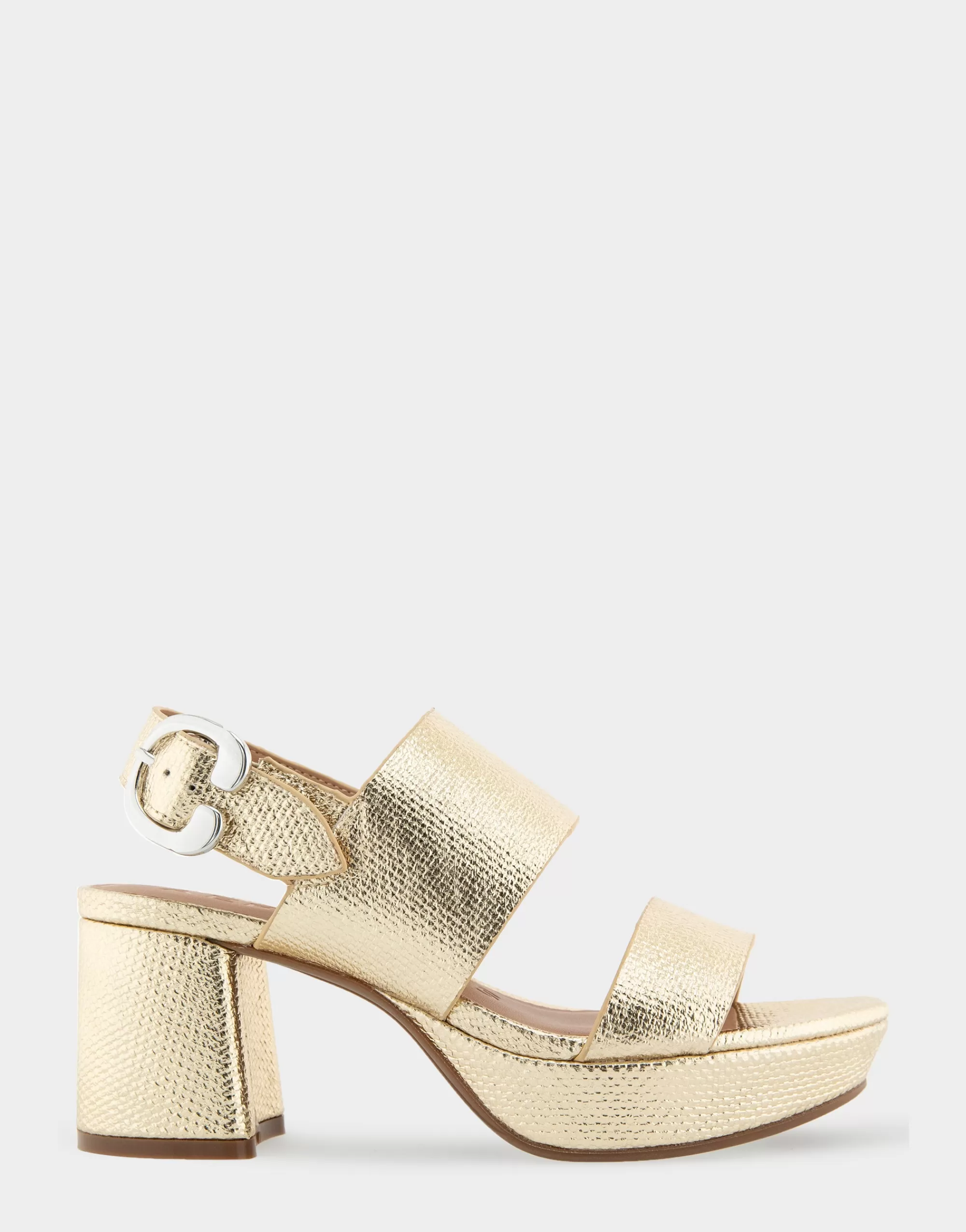 Aerosoles Dress | Platforms*Comfortable Women's Platform Sandal in Soft Gold Canvas Faux Leather Canvas Fabric