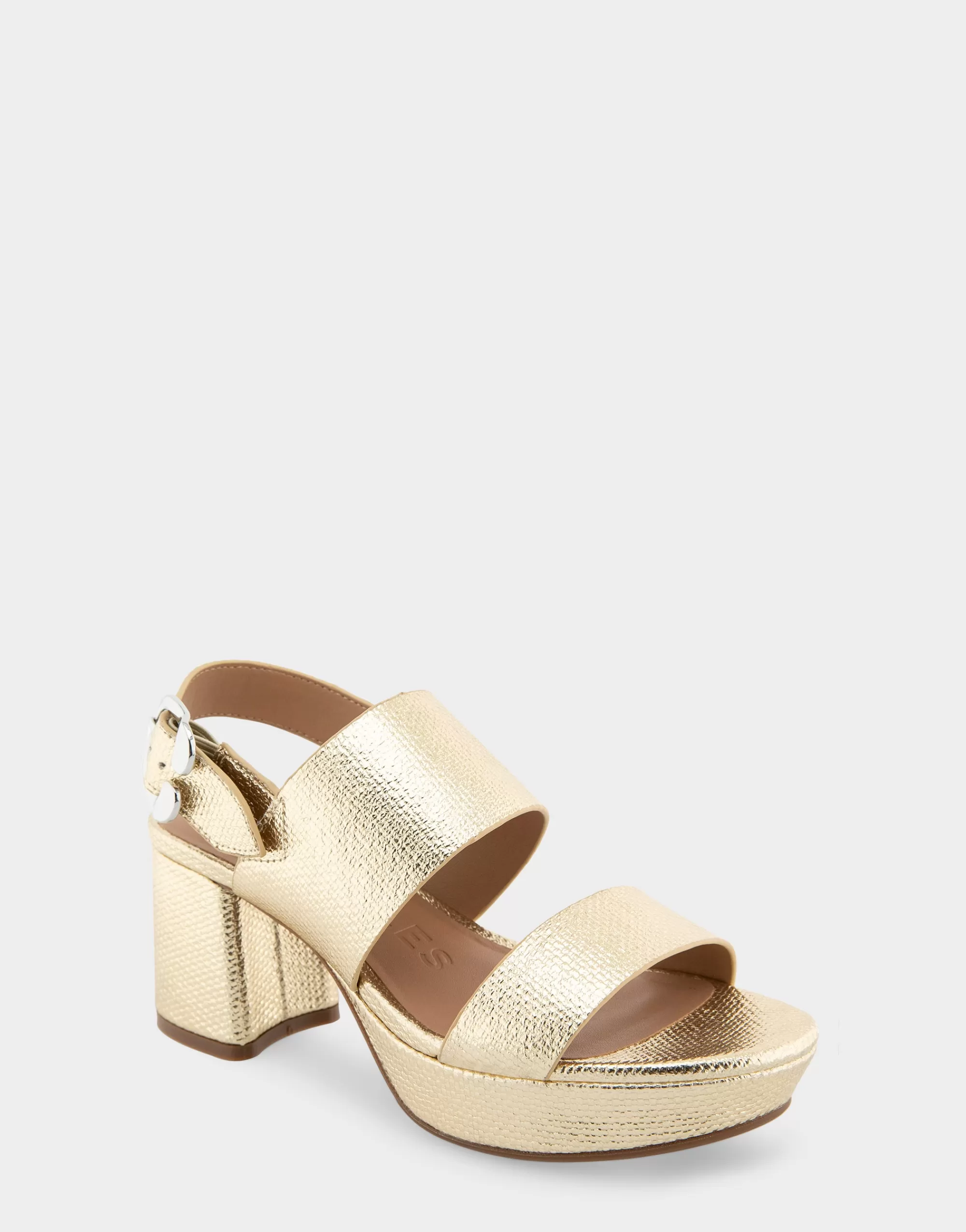 Aerosoles Dress | Platforms*Comfortable Women's Platform Sandal in Soft Gold Canvas Faux Leather Canvas Fabric