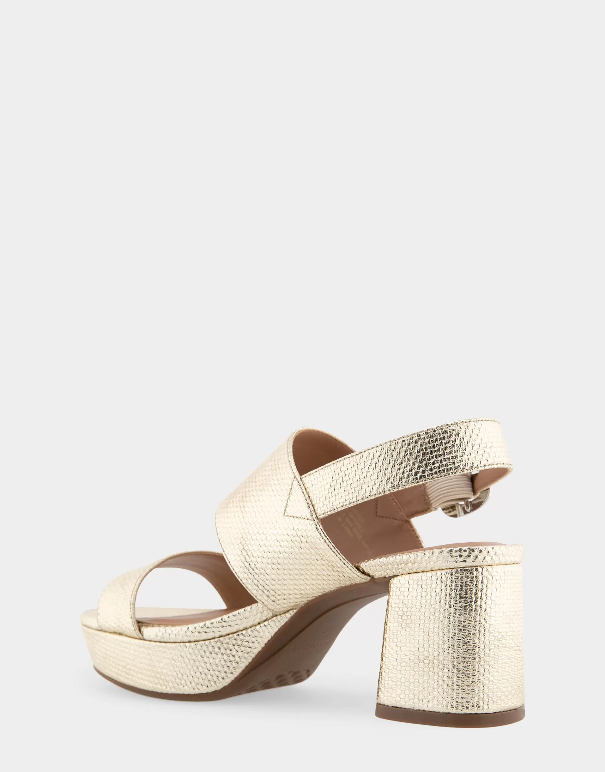 Aerosoles Dress | Platforms*Comfortable Women's Platform Sandal in Soft Gold Canvas Faux Leather Canvas Fabric