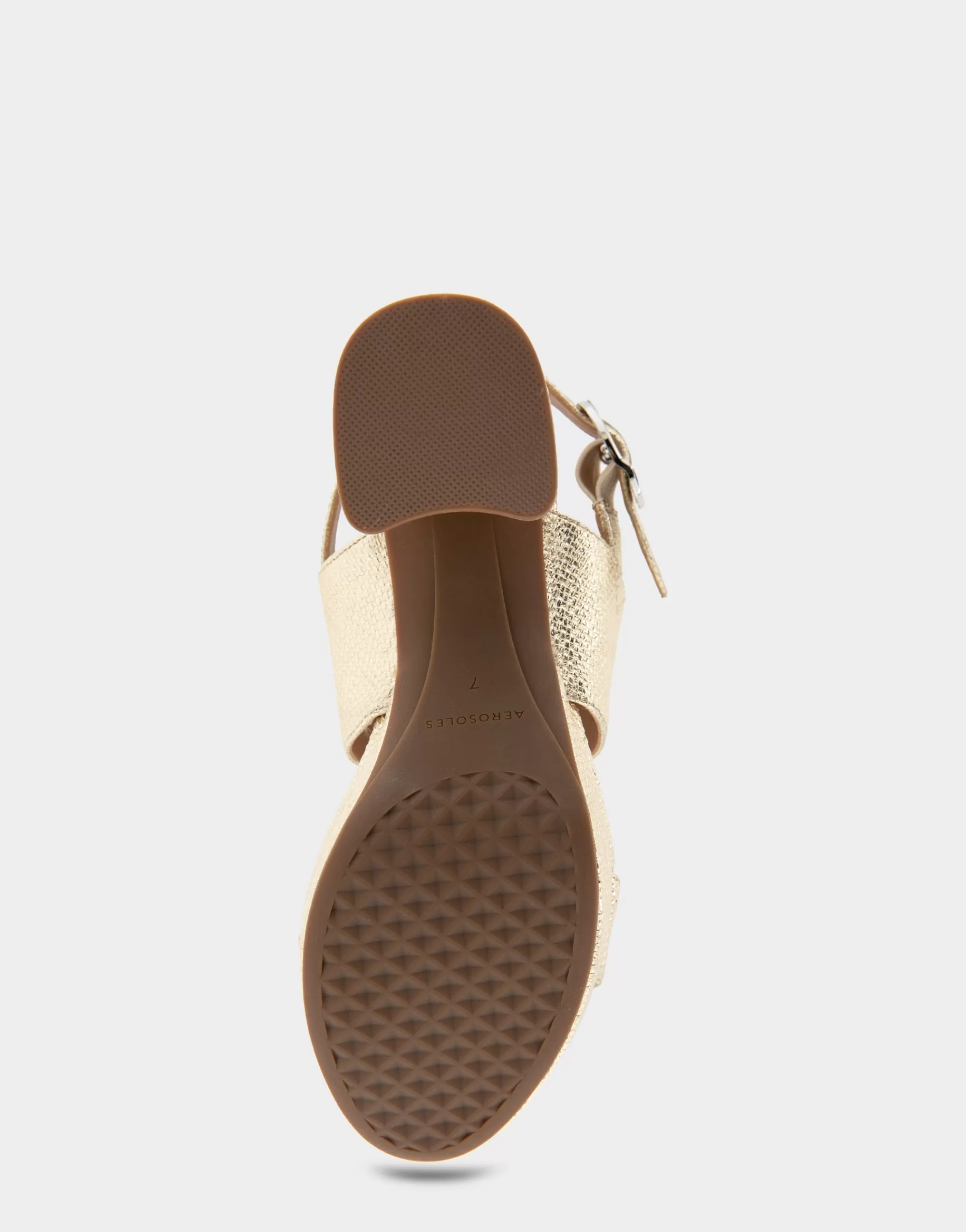 Aerosoles Dress | Platforms*Comfortable Women's Platform Sandal in Soft Gold Canvas Faux Leather Canvas Fabric