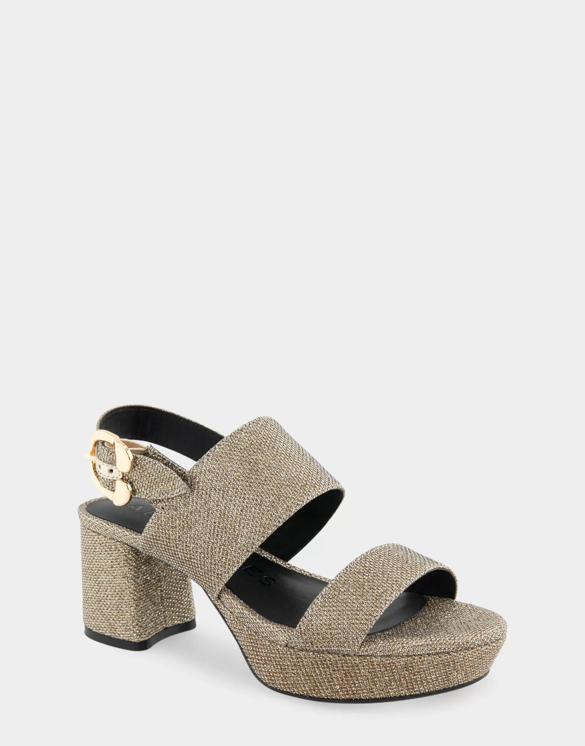 Aerosoles Platforms | Platforms*Comfortable Women's Platform Sandal in Soft Gold Fabric Metallic Lame Fabric