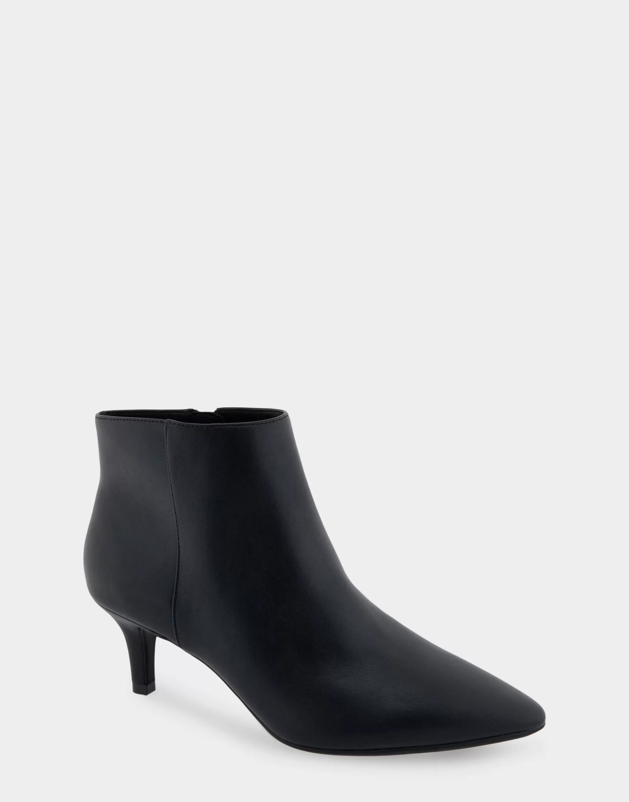 Aerosoles Ankle Boots*Comfortable Women's Point Toe Kitten Heel Bootie in Black Faux Leather