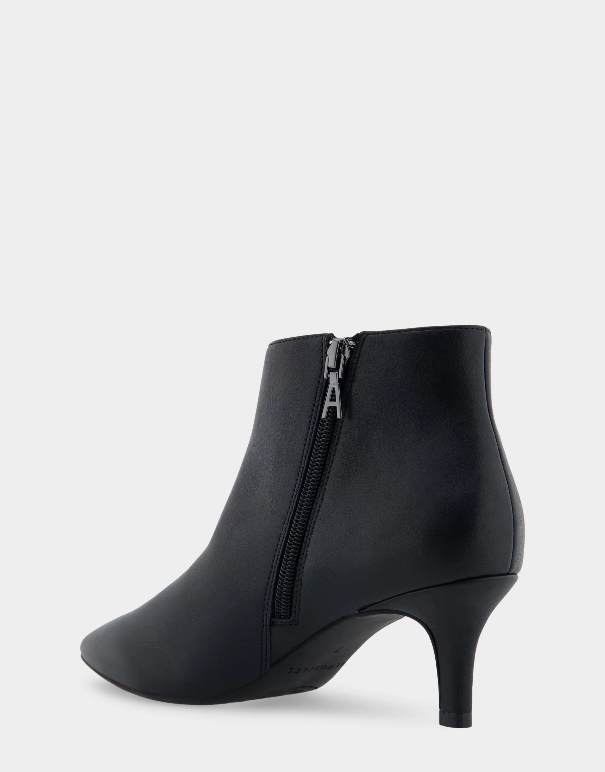 Aerosoles Ankle Boots*Comfortable Women's Point Toe Kitten Heel Bootie in Black Faux Leather