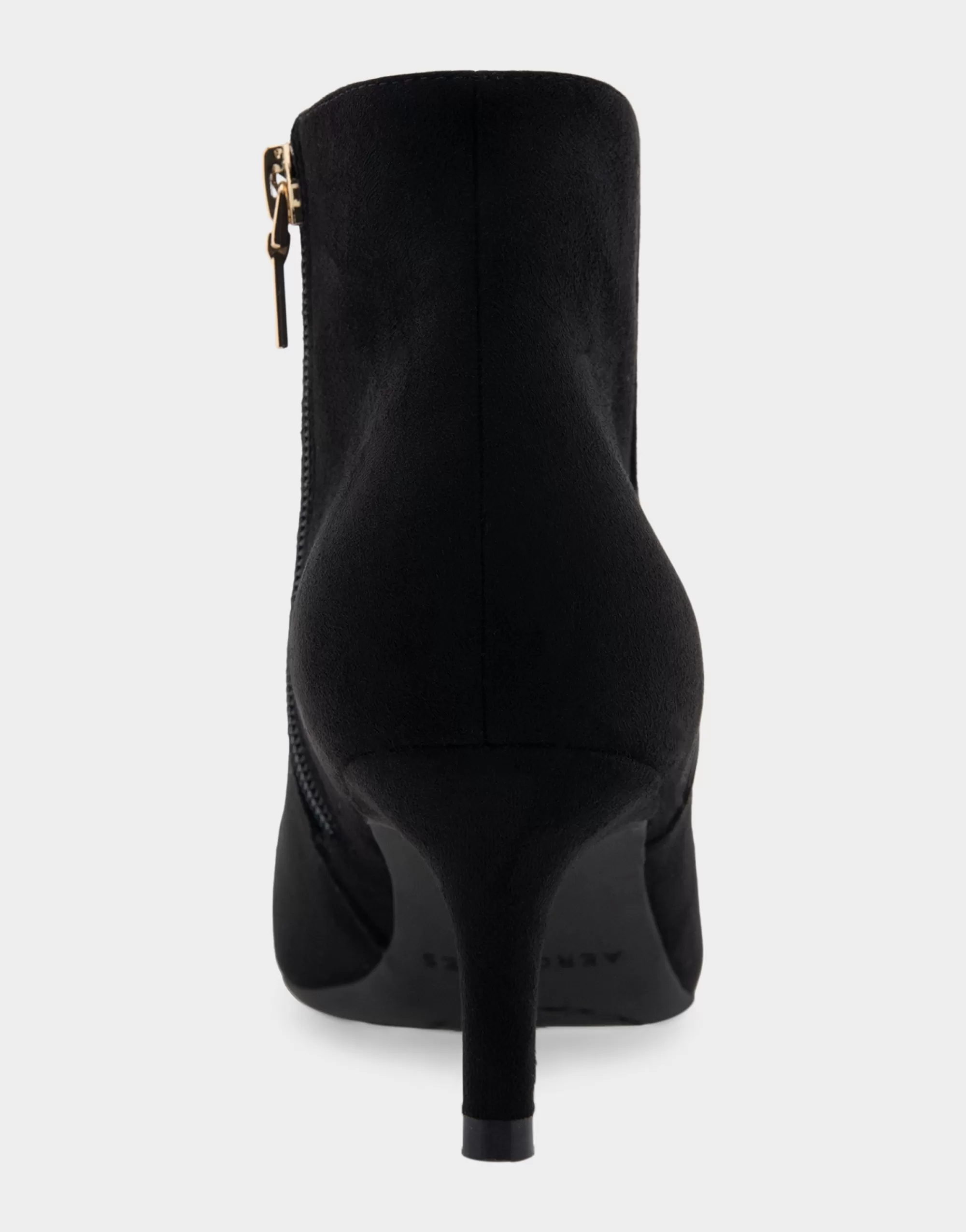 Aerosoles Heeled Boots | Ankle Boots*Comfortable Women's Point Toe Kitten Heel Bootie in Black Faux Suede