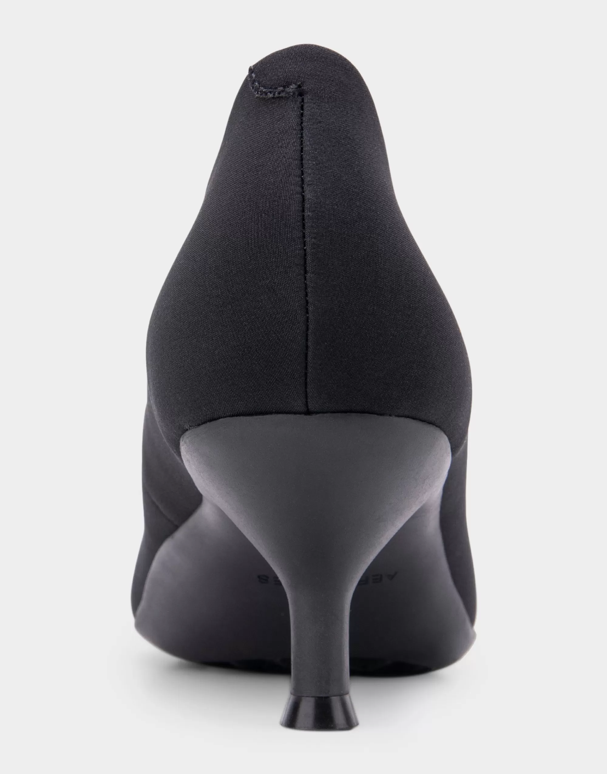 Aerosoles Pumps*Comfortable Women's Point Toe Kitten Heel Pump in Black Stretch Gabardine Fabric