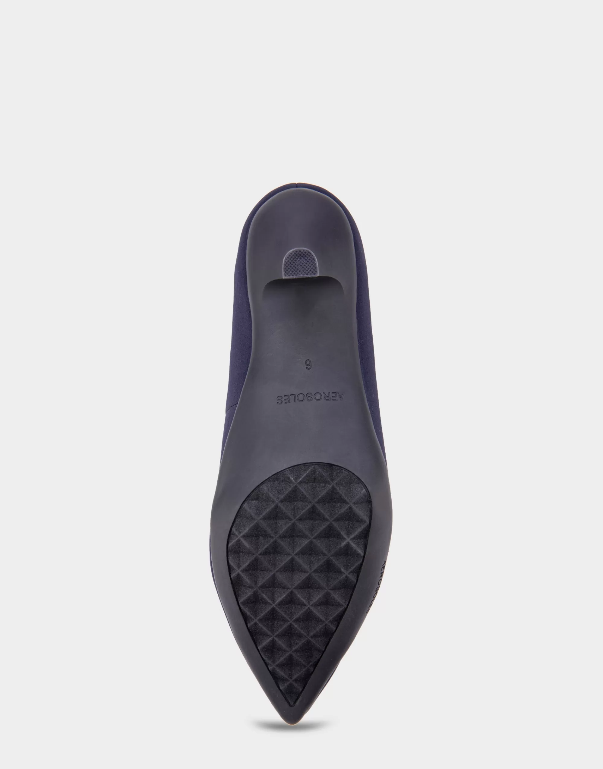 Aerosoles Pumps*Comfortable Women's Point Toe Kitten Heel Pump in Navy Stretch Gabardine Fabric