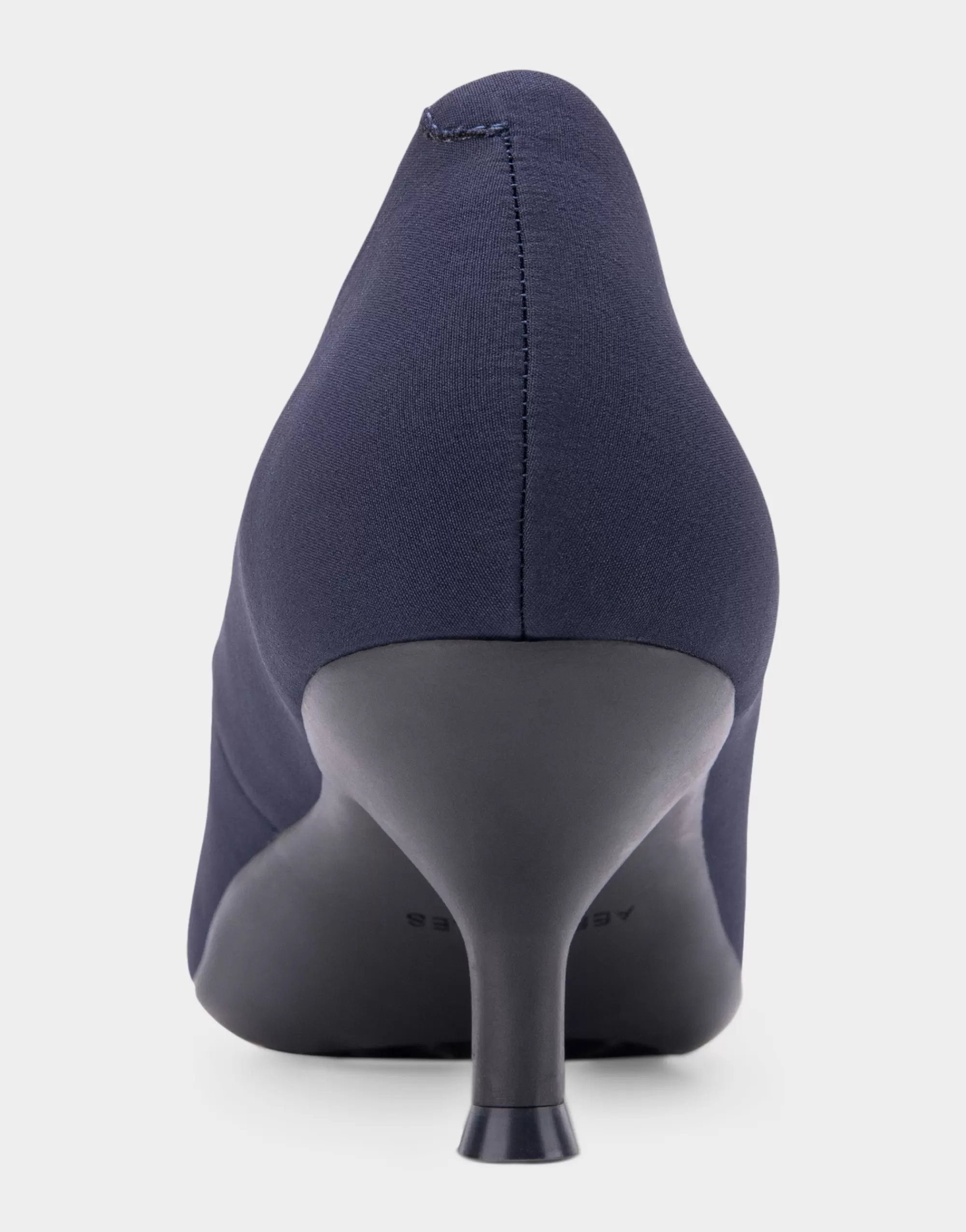 Aerosoles Pumps*Comfortable Women's Point Toe Kitten Heel Pump in Navy Stretch Gabardine Fabric