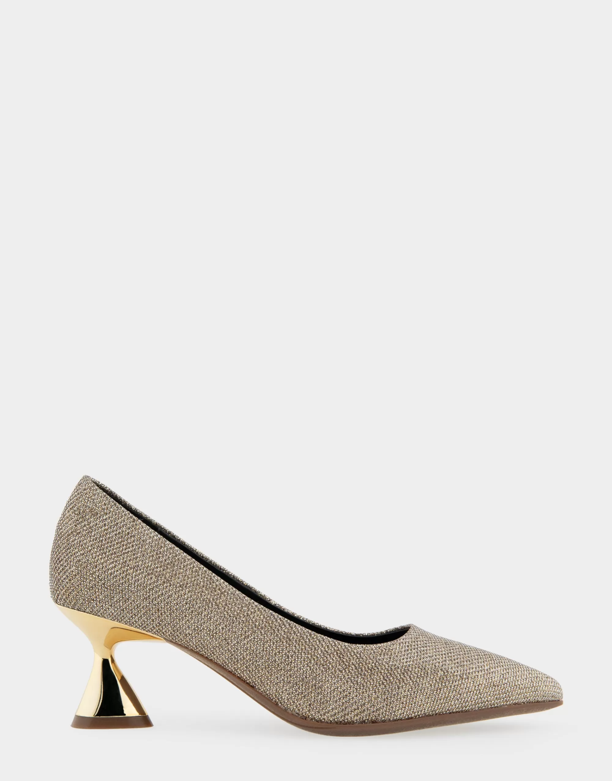 Aerosoles Pumps*Comfortable Women's Point Toe Statement Heel Pump in Soft Gold Fabric Metallic Lame Fabric