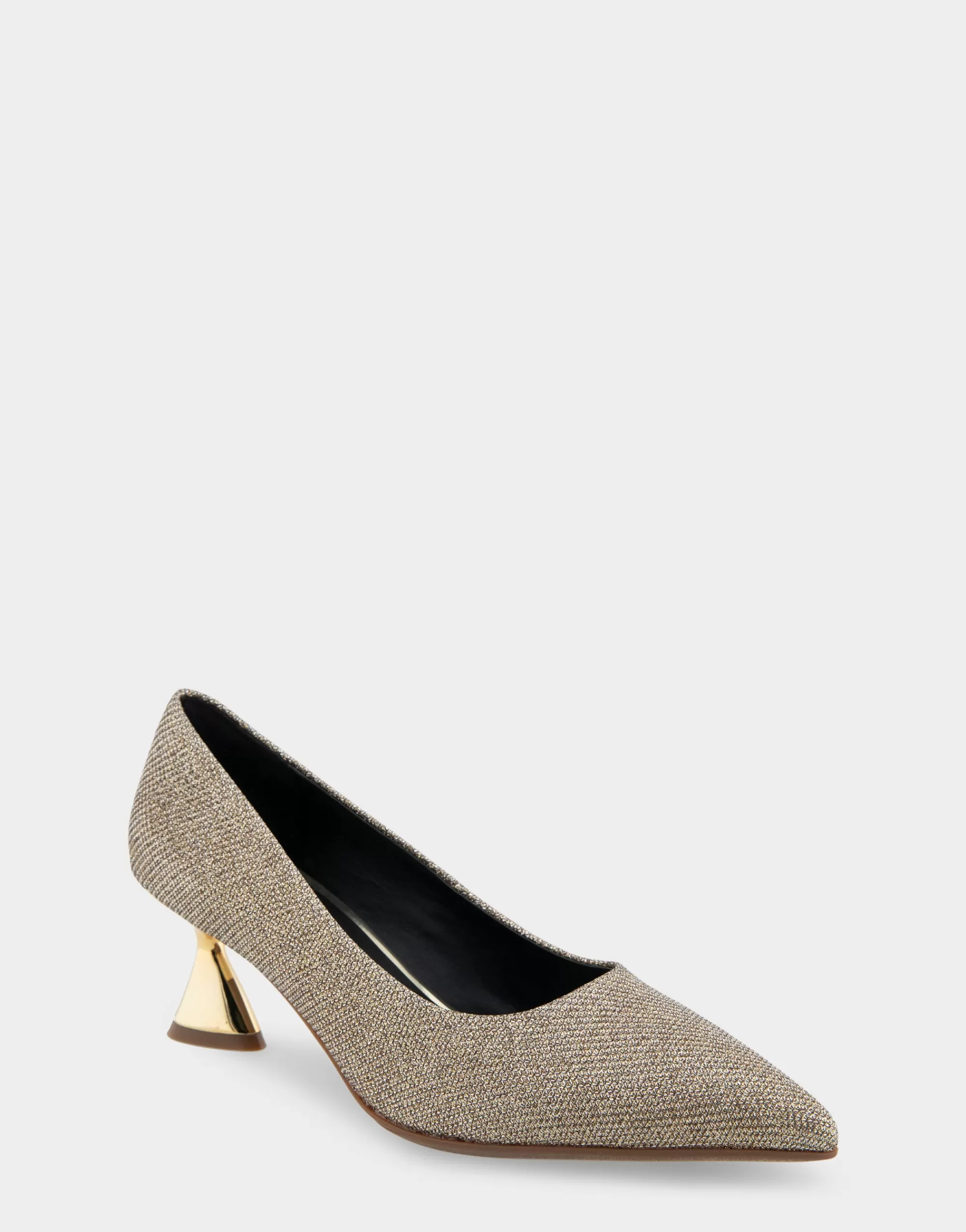 Aerosoles Pumps*Comfortable Women's Point Toe Statement Heel Pump in Soft Gold Fabric Metallic Lame Fabric