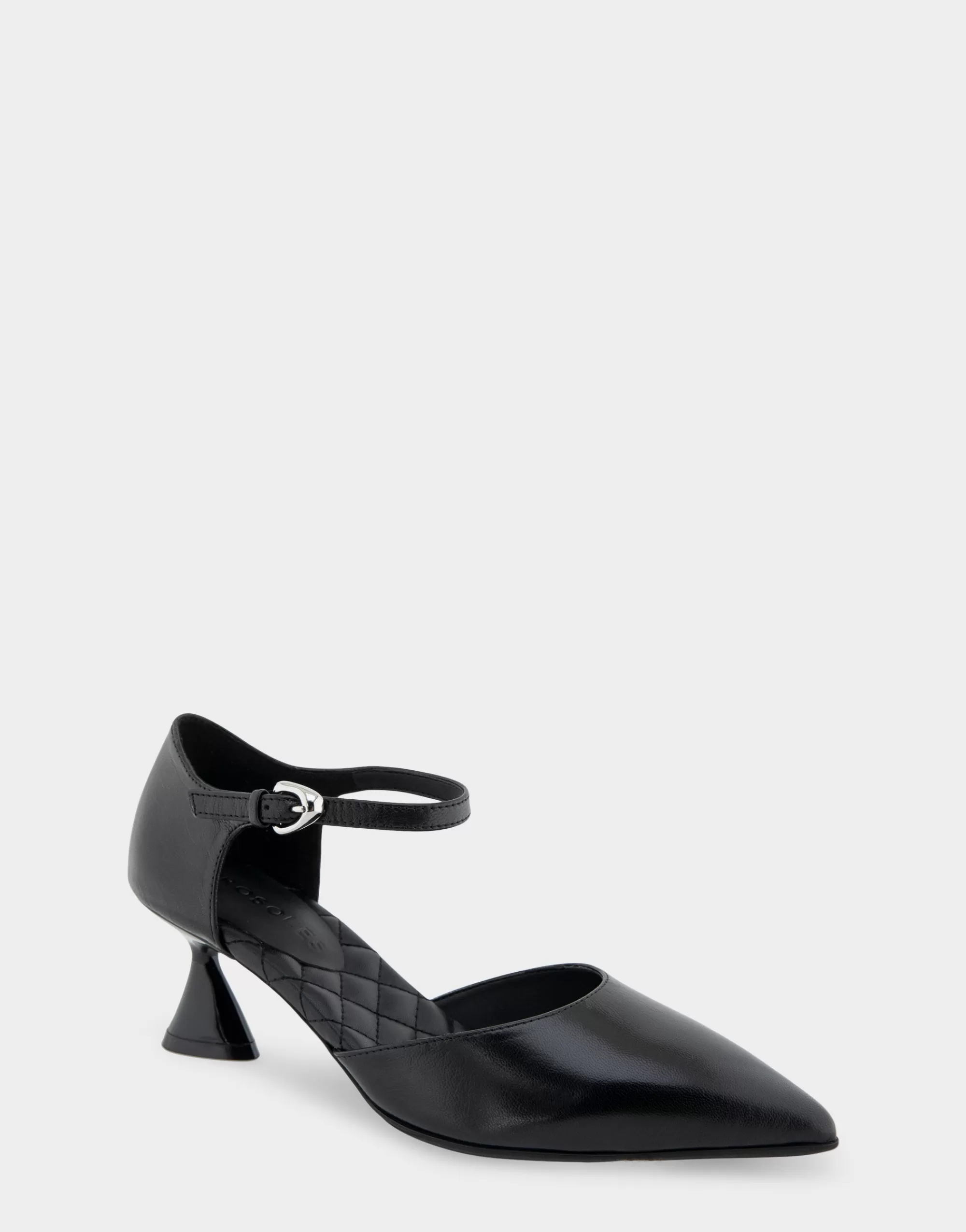 Aerosoles Pumps*Comfortable Women's Point Toe Two Piece Statement Heel Pump in Black Leather