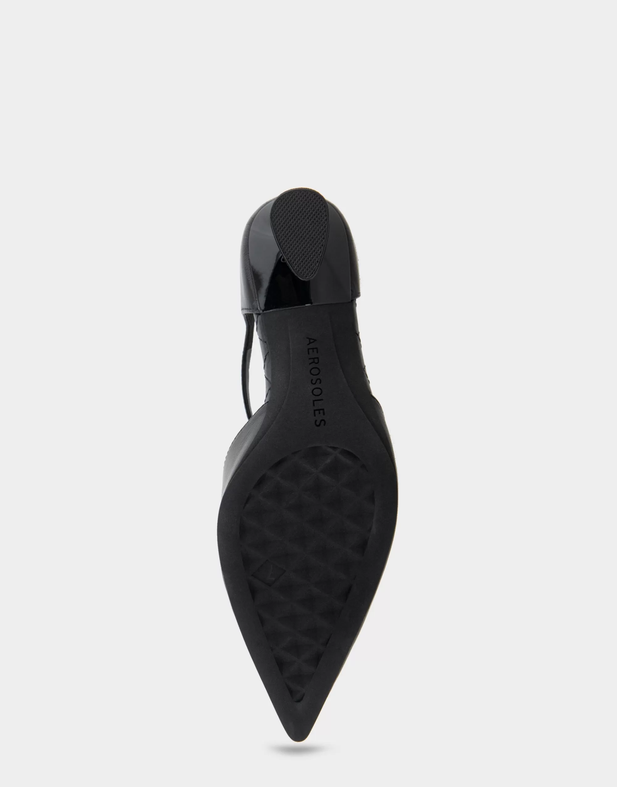 Aerosoles Pumps*Comfortable Women's Point Toe Two Piece Statement Heel Pump in Black Leather