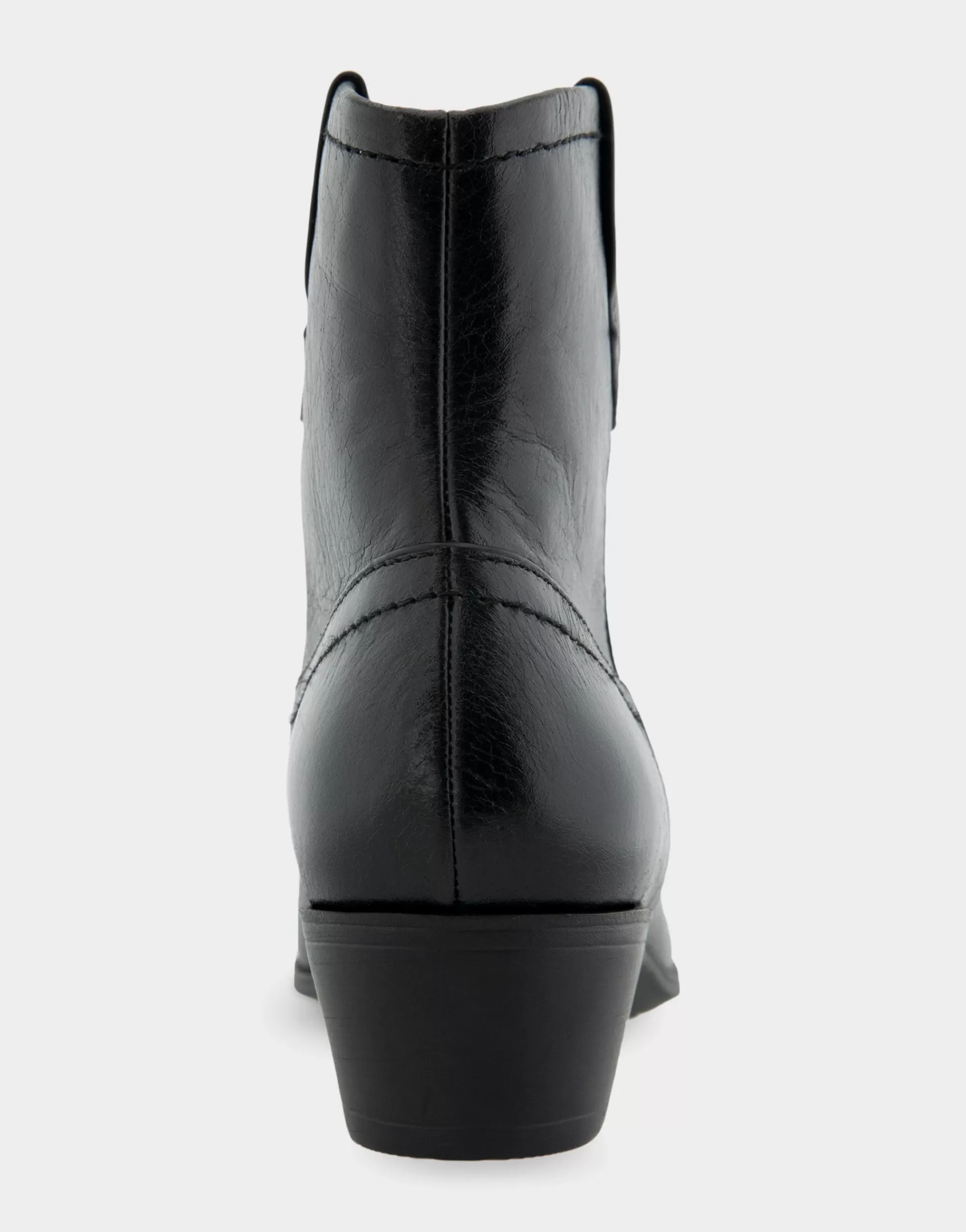 Aerosoles Ankle Boots*Comfortable Women's Pull On Western Bootie in Black Burnished Leather