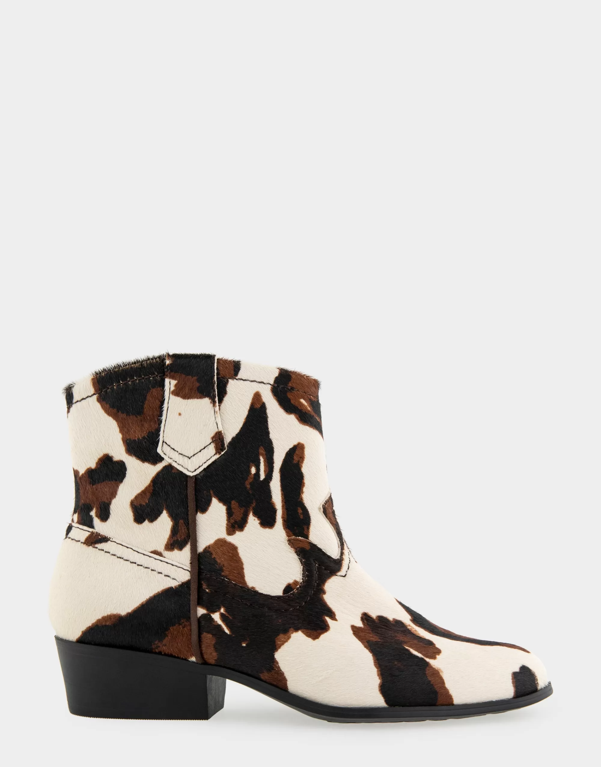 Aerosoles Ankle Boots*Comfortable Women's Pull On Western Bootie in Cow Print Haircalf