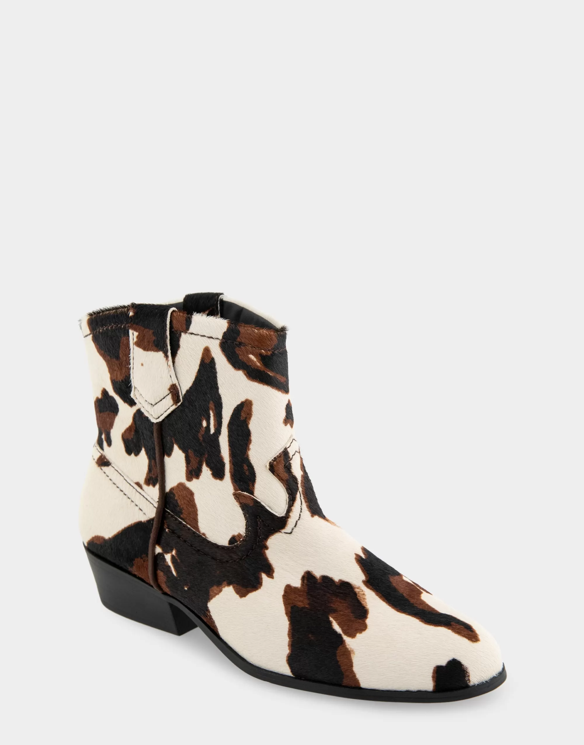 Aerosoles Ankle Boots*Comfortable Women's Pull On Western Bootie in Cow Print Haircalf
