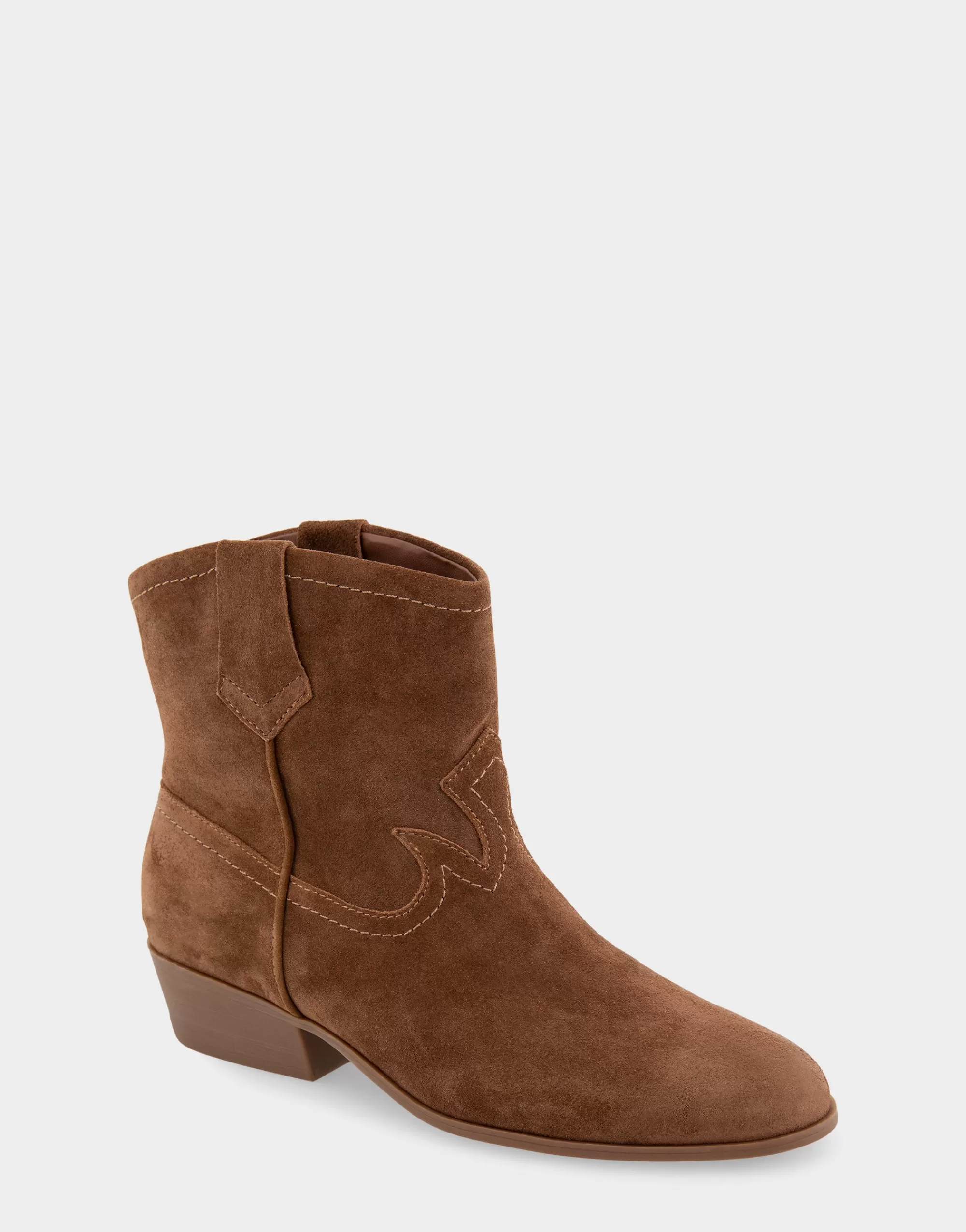Aerosoles Ankle Boots*Comfortable Women's Pull On Western Bootie in Tobacco Suede