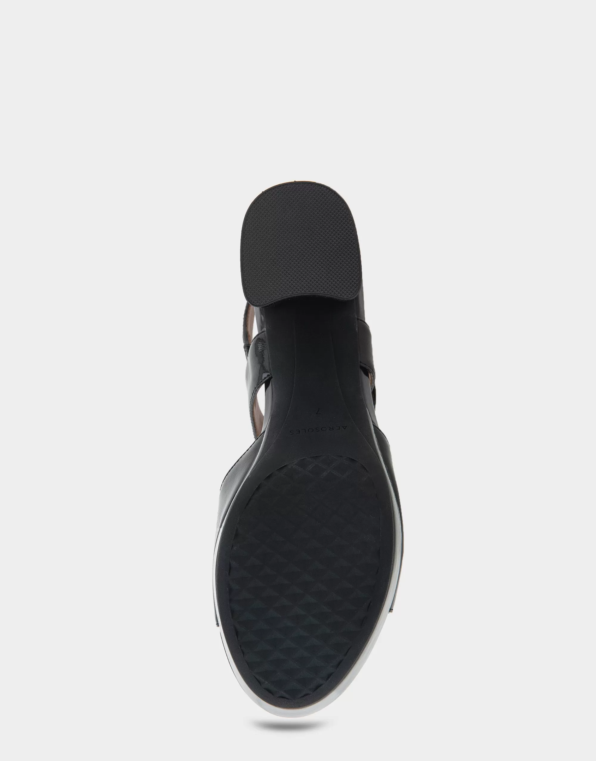 Aerosoles Wide Width Sandals | Platforms*Comfortable Women's Quarter Strap Platform Sandal in Black Patent Faux Leather