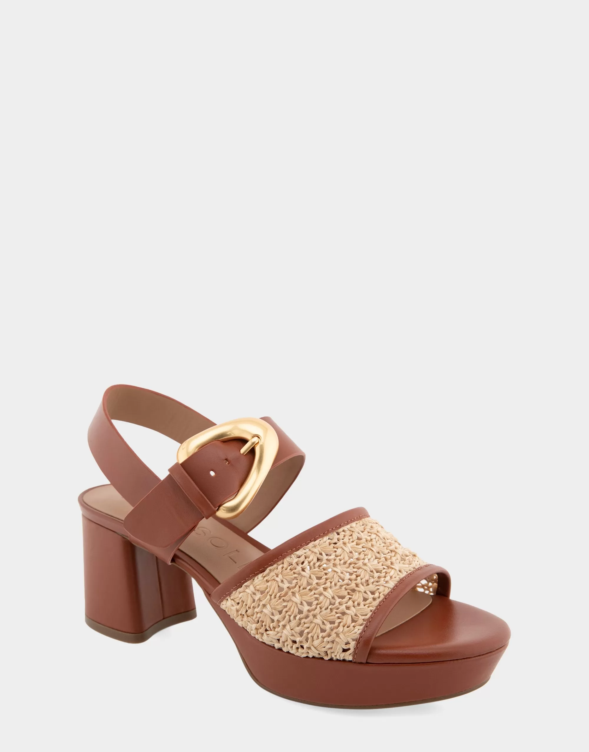 Aerosoles Wide Width Sandals | Platforms*Comfortable Women's Quarter Strap Platform Sandal in Natural Raffia Combo Raffia Fabric