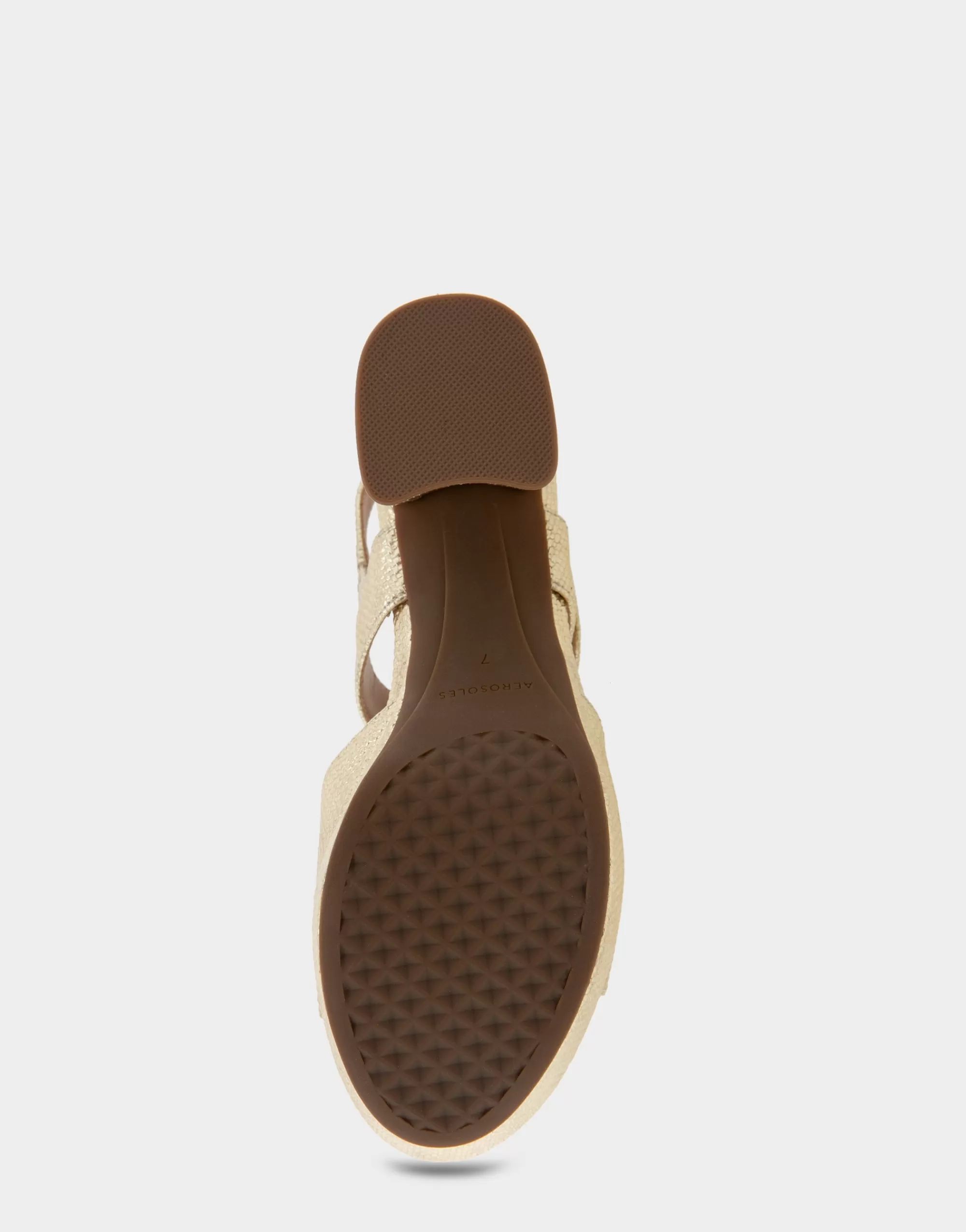 Aerosoles Wide Width Sandals | Platforms*Comfortable Women's Quarter Strap Platform Sandal in Soft Gold Canvas Faux Leather Canvas Fabric