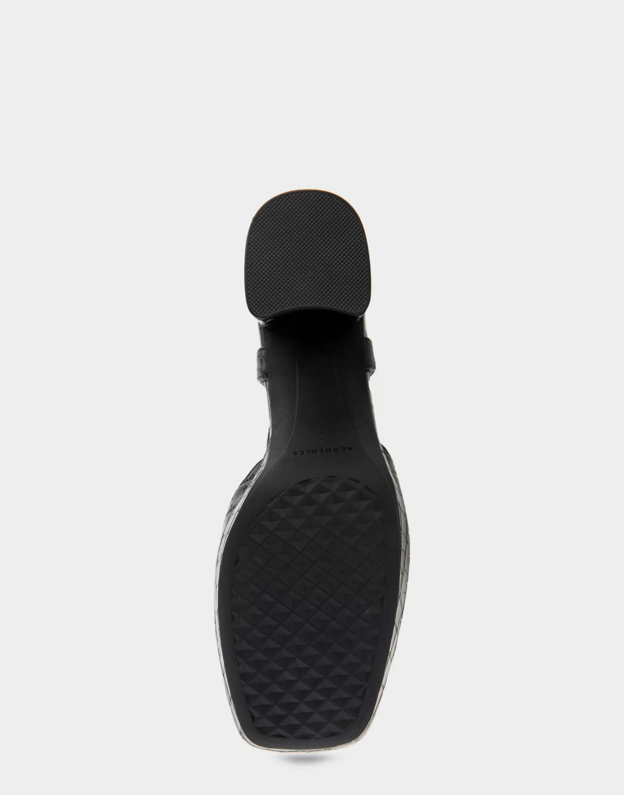 Aerosoles Pumps | Platforms*Comfortable Women's Quarter Strap Two Piece Platform Pump in Black Croco Faux Leather