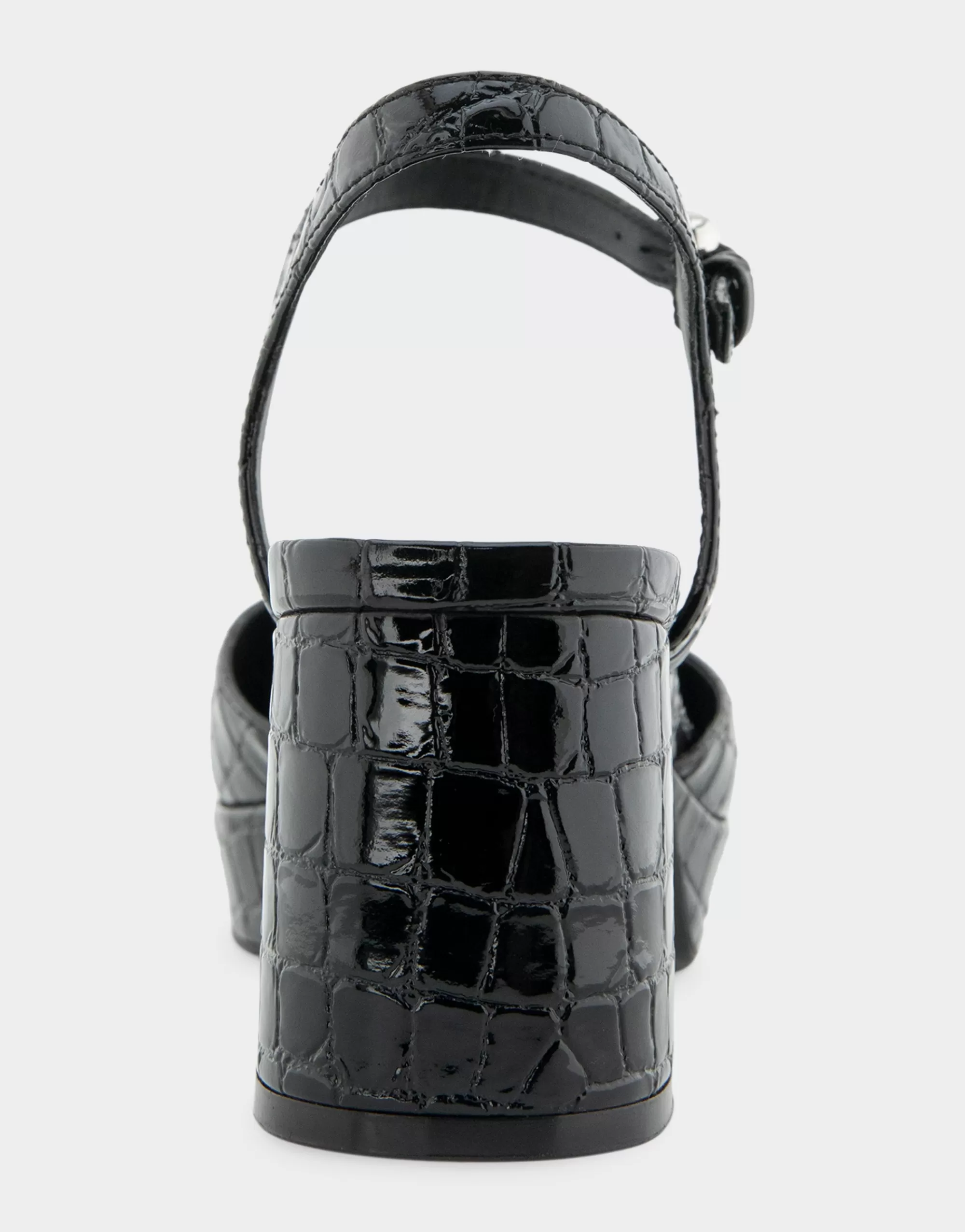 Aerosoles Pumps | Platforms*Comfortable Women's Quarter Strap Two Piece Platform Pump in Black Croco Faux Leather
