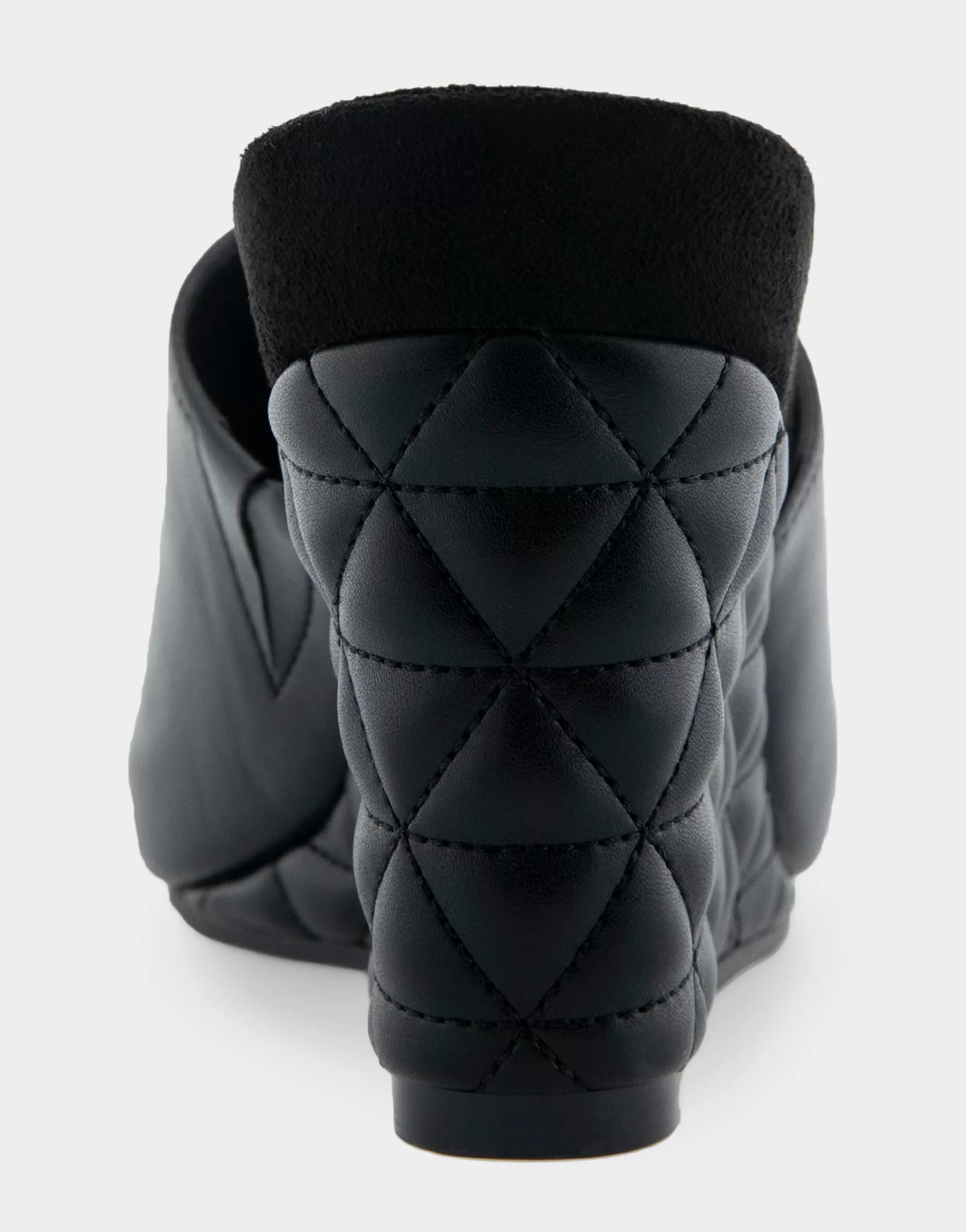 Aerosoles Wide Width Sandals | Dress*Comfortable Women's Quilted Heel Footbed Wedge Slide in Black Faux Leather