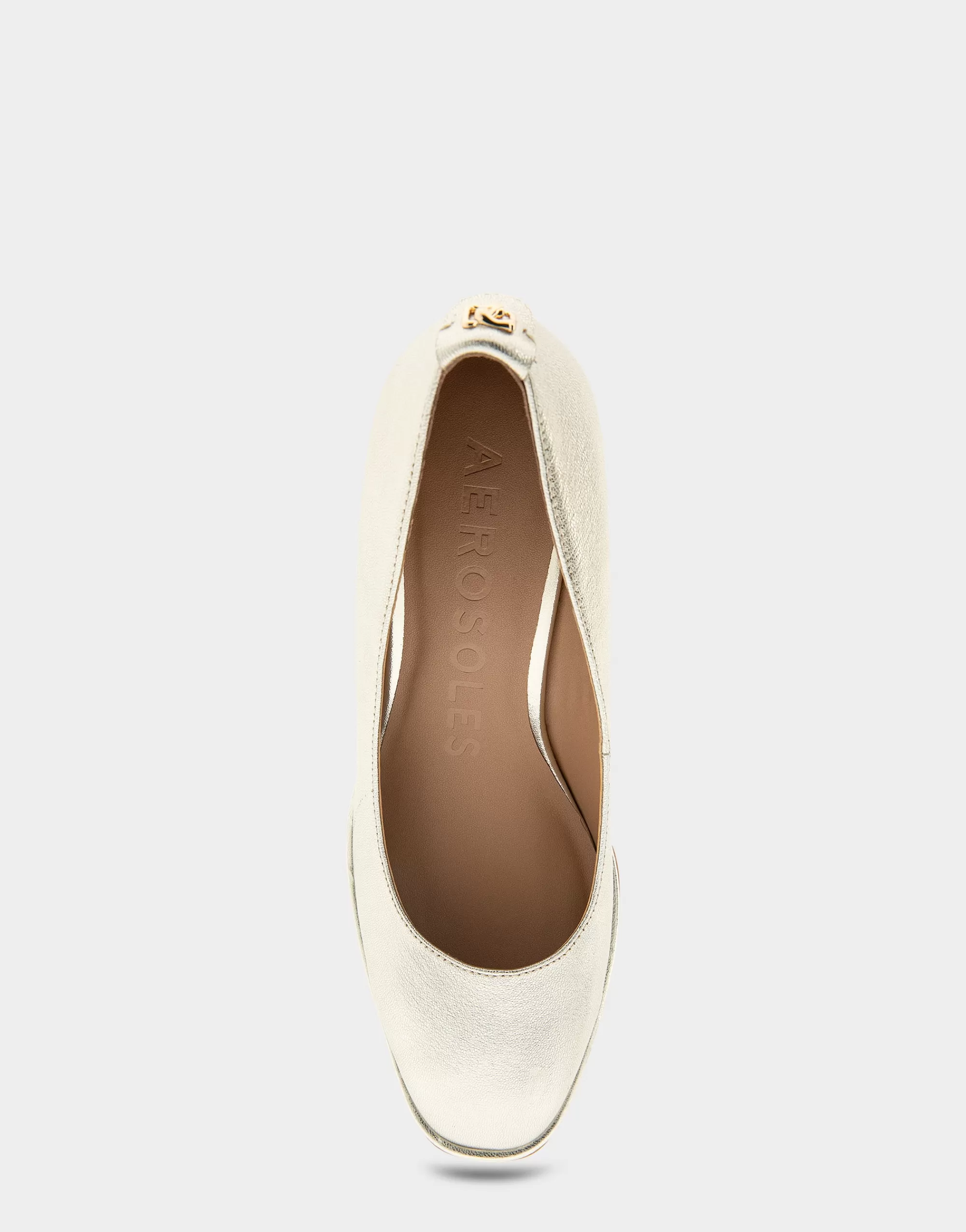 Aerosoles Wedges | Pumps*Comfortable Women's Sculpted Wedge Pump in Soft Gold Leather