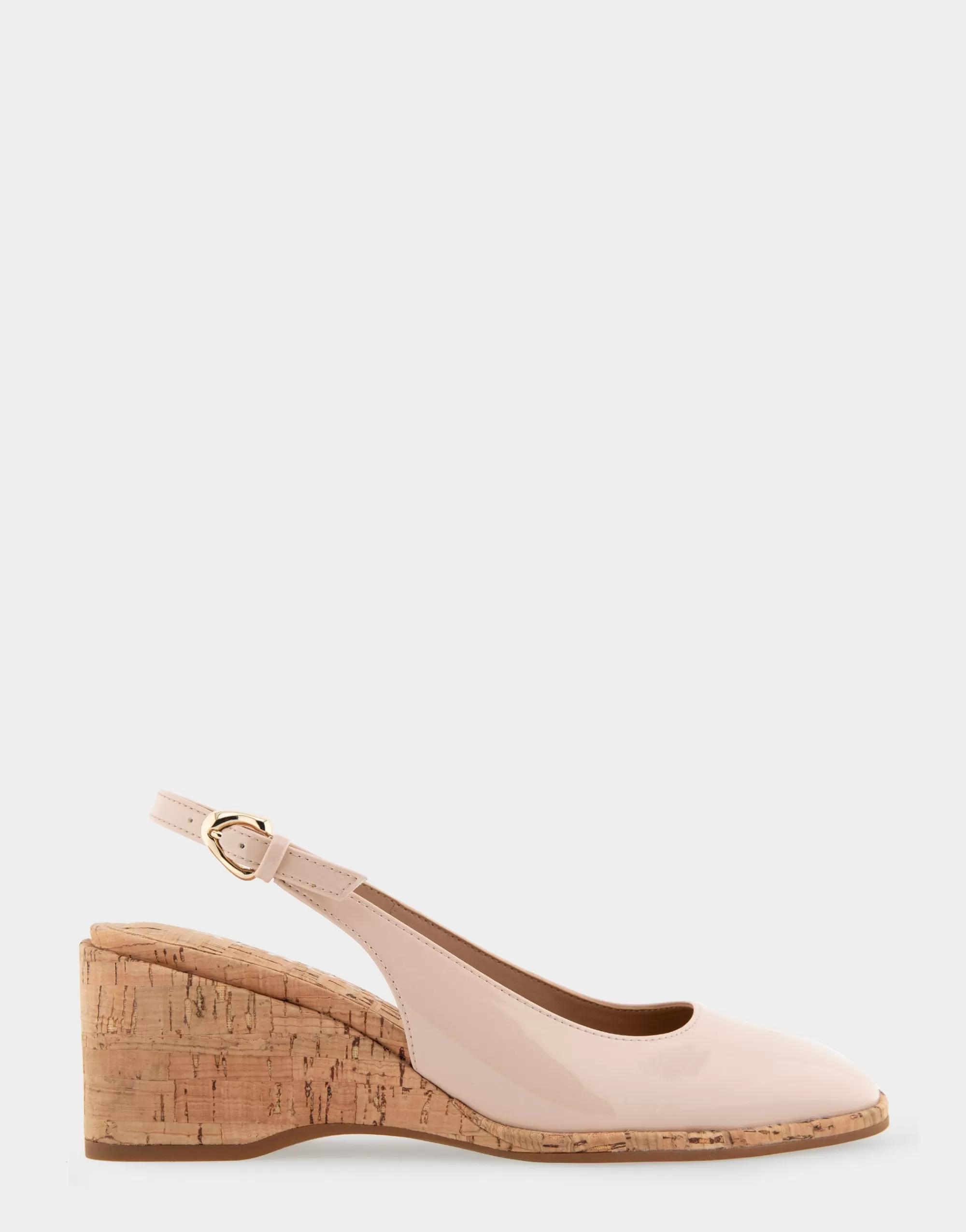 Aerosoles Wedges*Comfortable Women's Sculpted Wedge Slingback in Cipria Patent Faux Leather