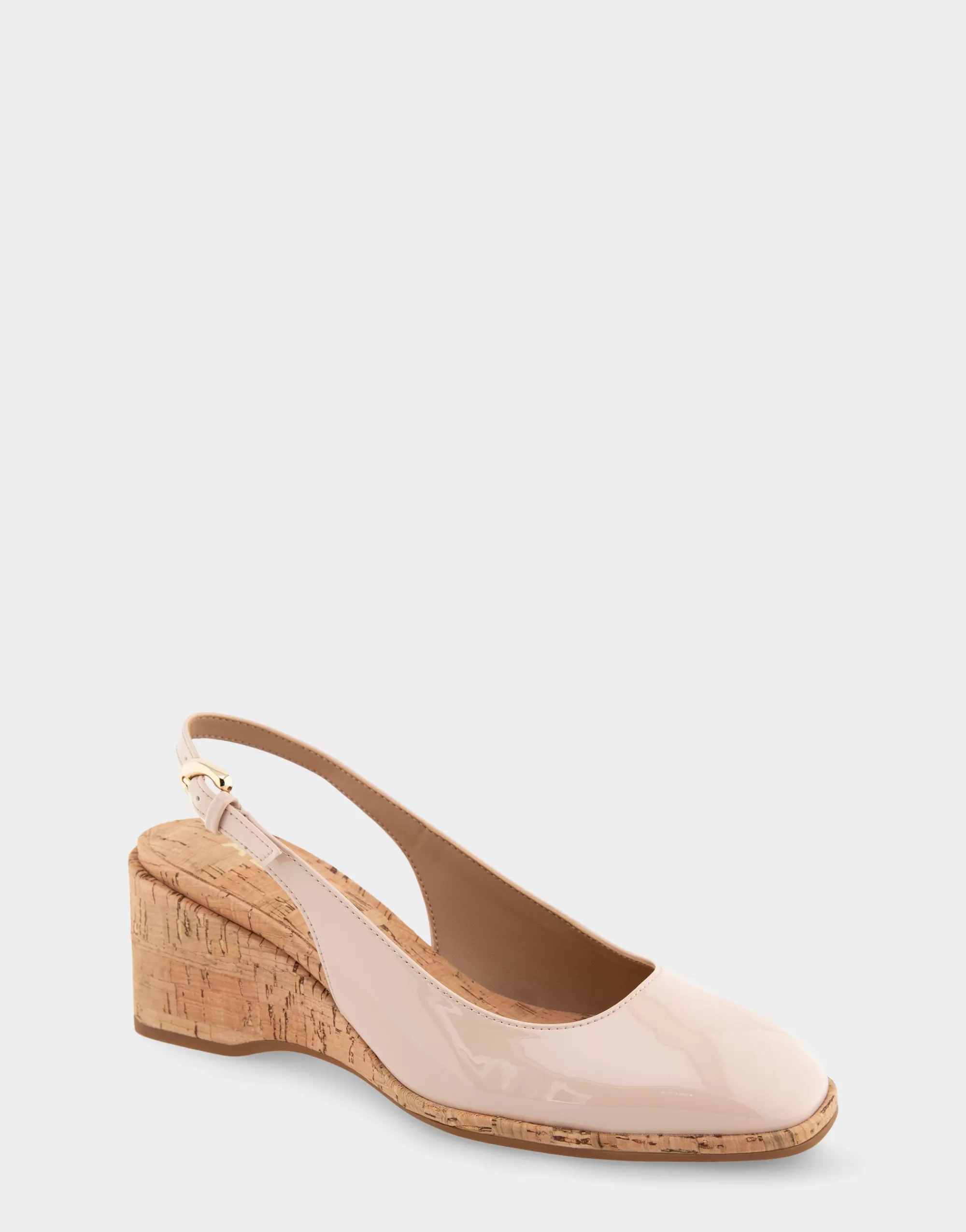 Aerosoles Wedges*Comfortable Women's Sculpted Wedge Slingback in Cipria Patent Faux Leather