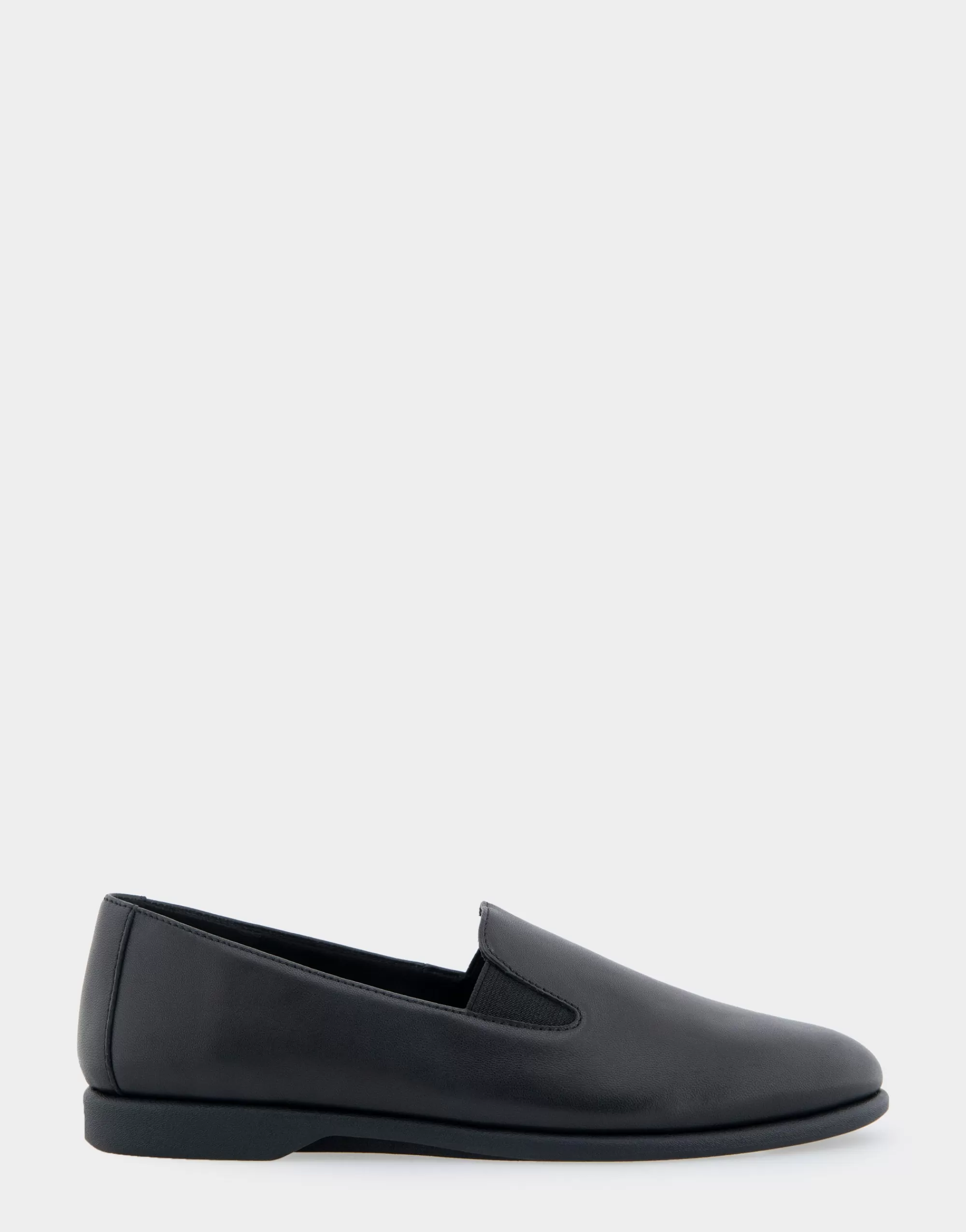 Aerosoles Wide Width Flats | Loafers*Comfortable Women's Slip On Double Gore Loafer in Black Leather Leather