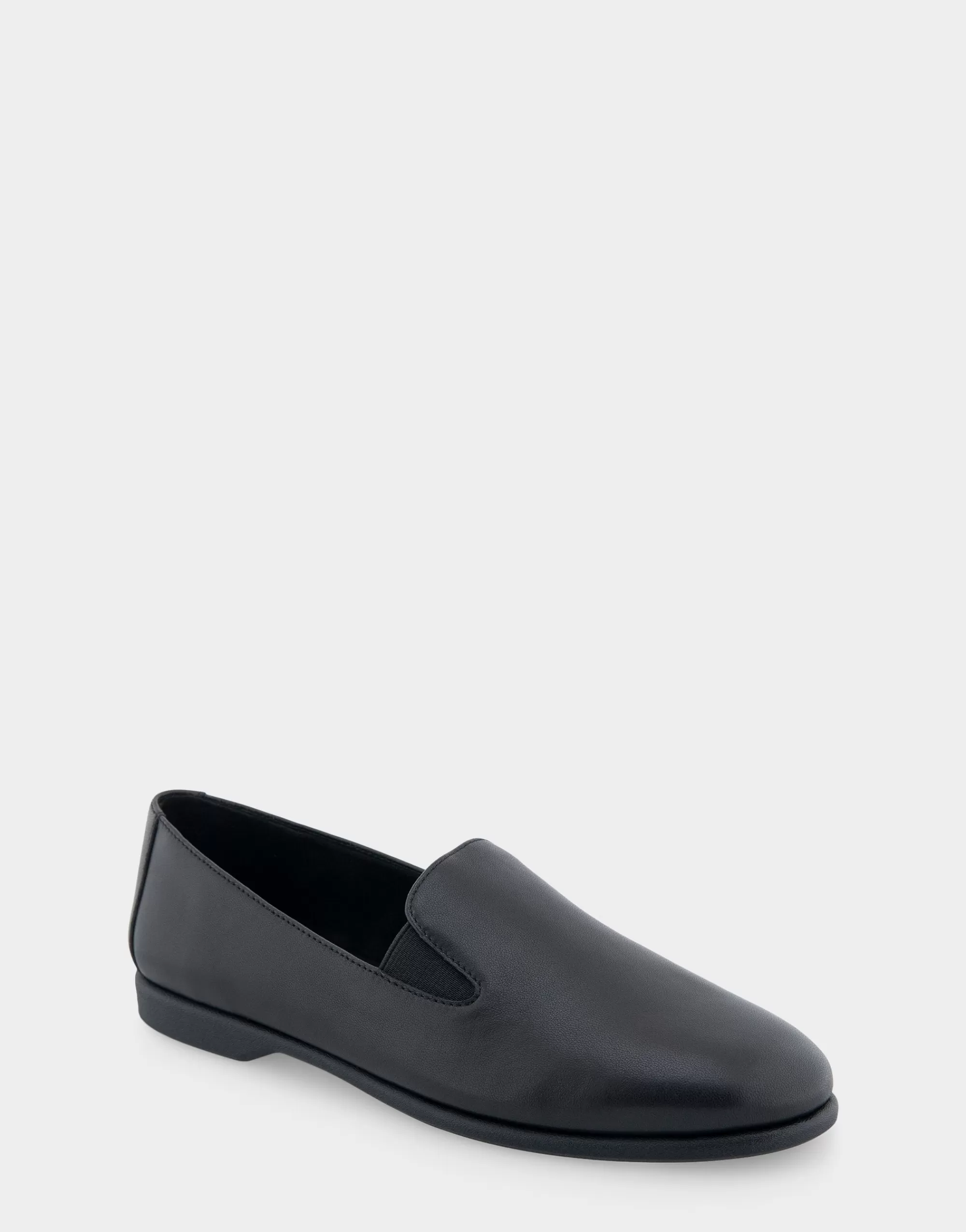 Aerosoles Wide Width Flats | Loafers*Comfortable Women's Slip On Double Gore Loafer in Black Leather Leather