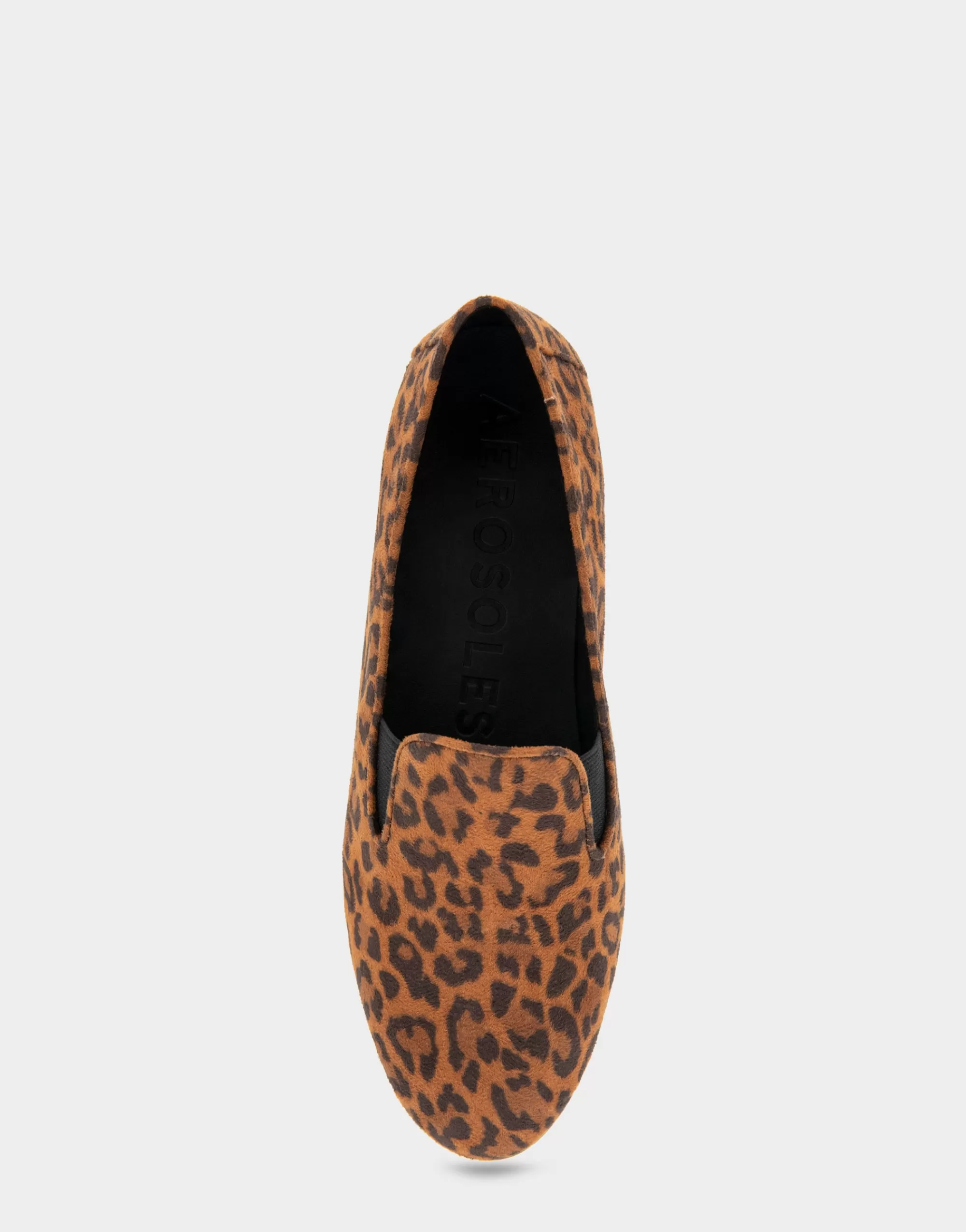 Aerosoles Loafers*Comfortable Women's Slip On Double Gore Loafer in Leopard Faux Suede Faux Suede
