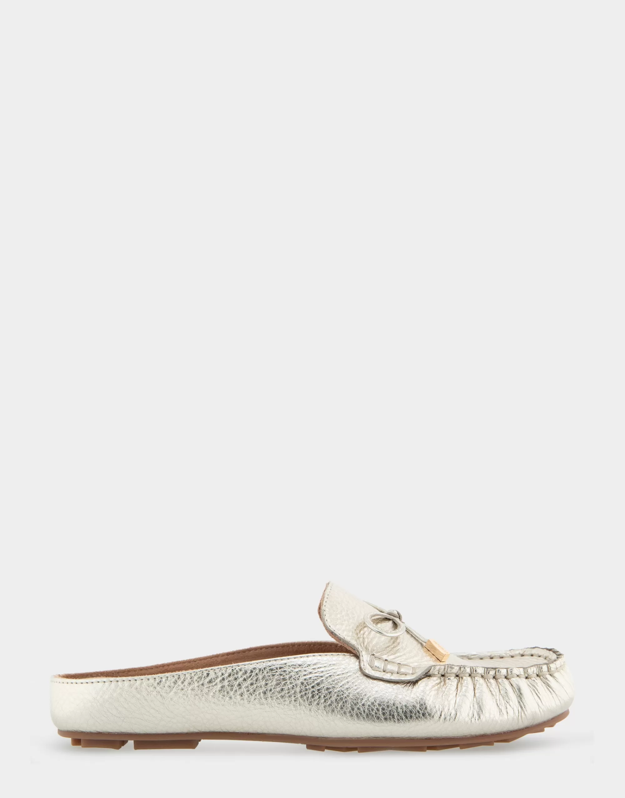 Aerosoles Wide Width Flats | Clogs & Mules*Comfortable Women's Slip On Driver in Soft Gold Leather