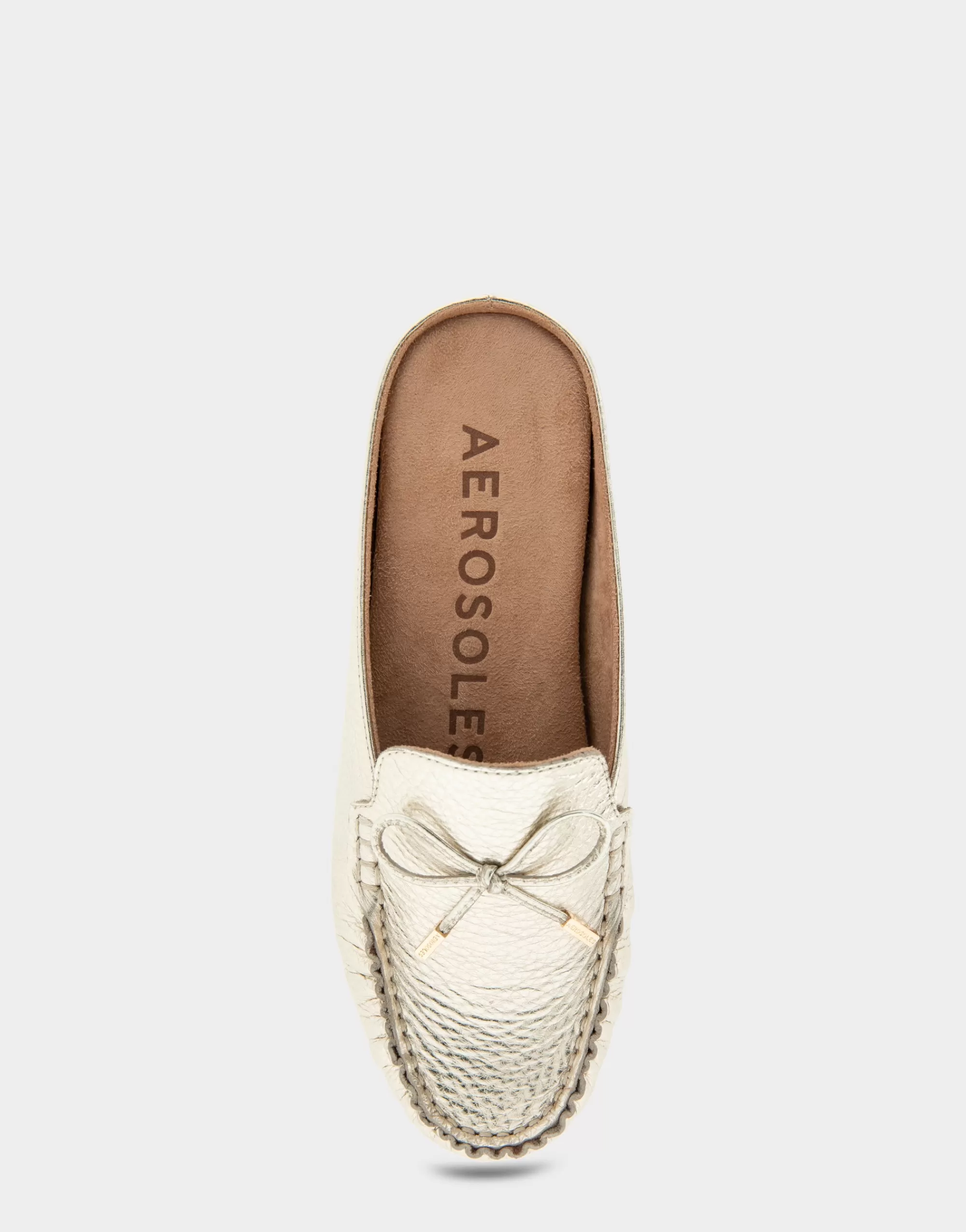 Aerosoles Wide Width Flats | Clogs & Mules*Comfortable Women's Slip On Driver in Soft Gold Leather