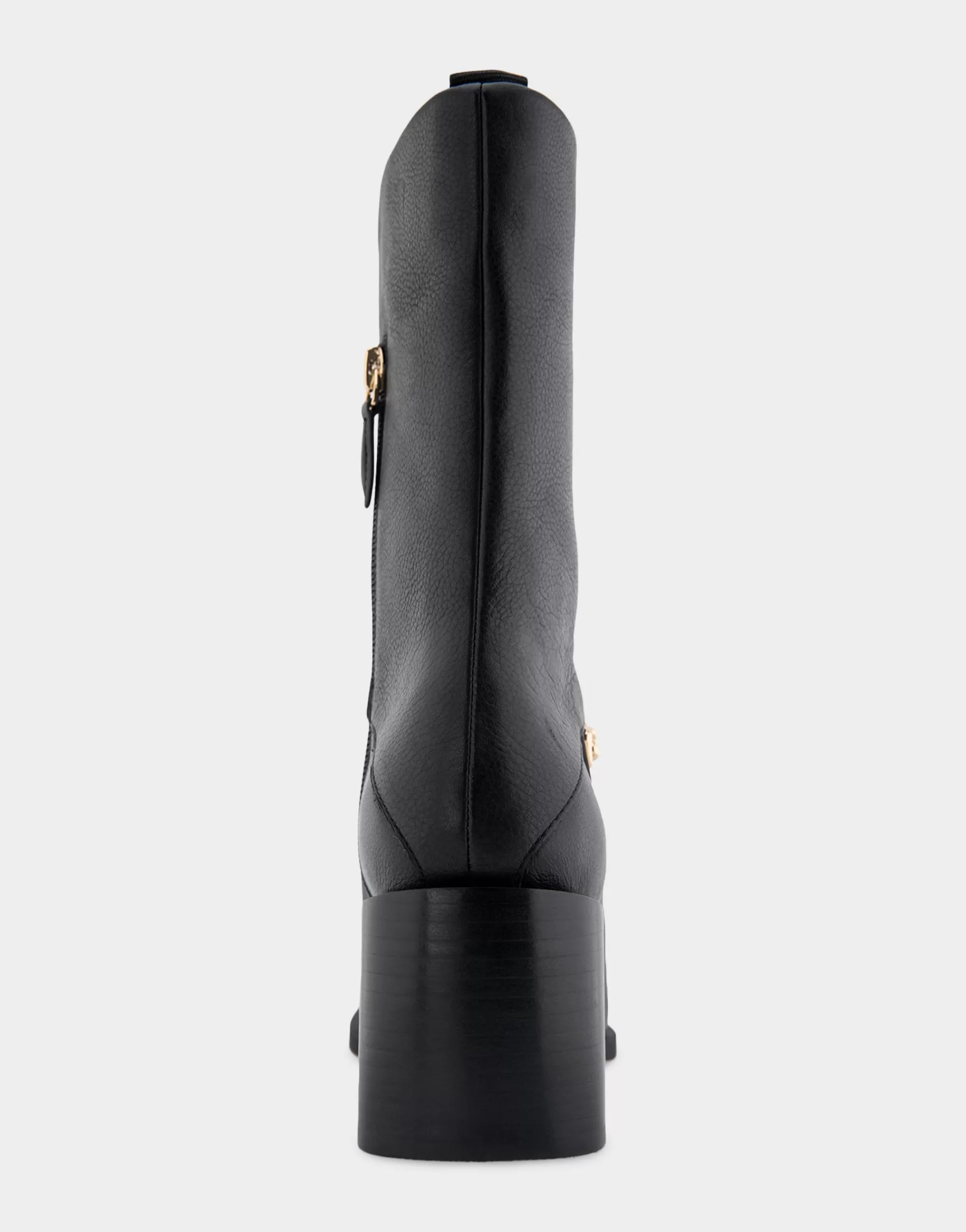 Aerosoles Heeled Boots | Mid Calf Boots*Comfortable Women's Square Toe Slip On Block Heel Mid Calf Bootie in Black Leather Leather